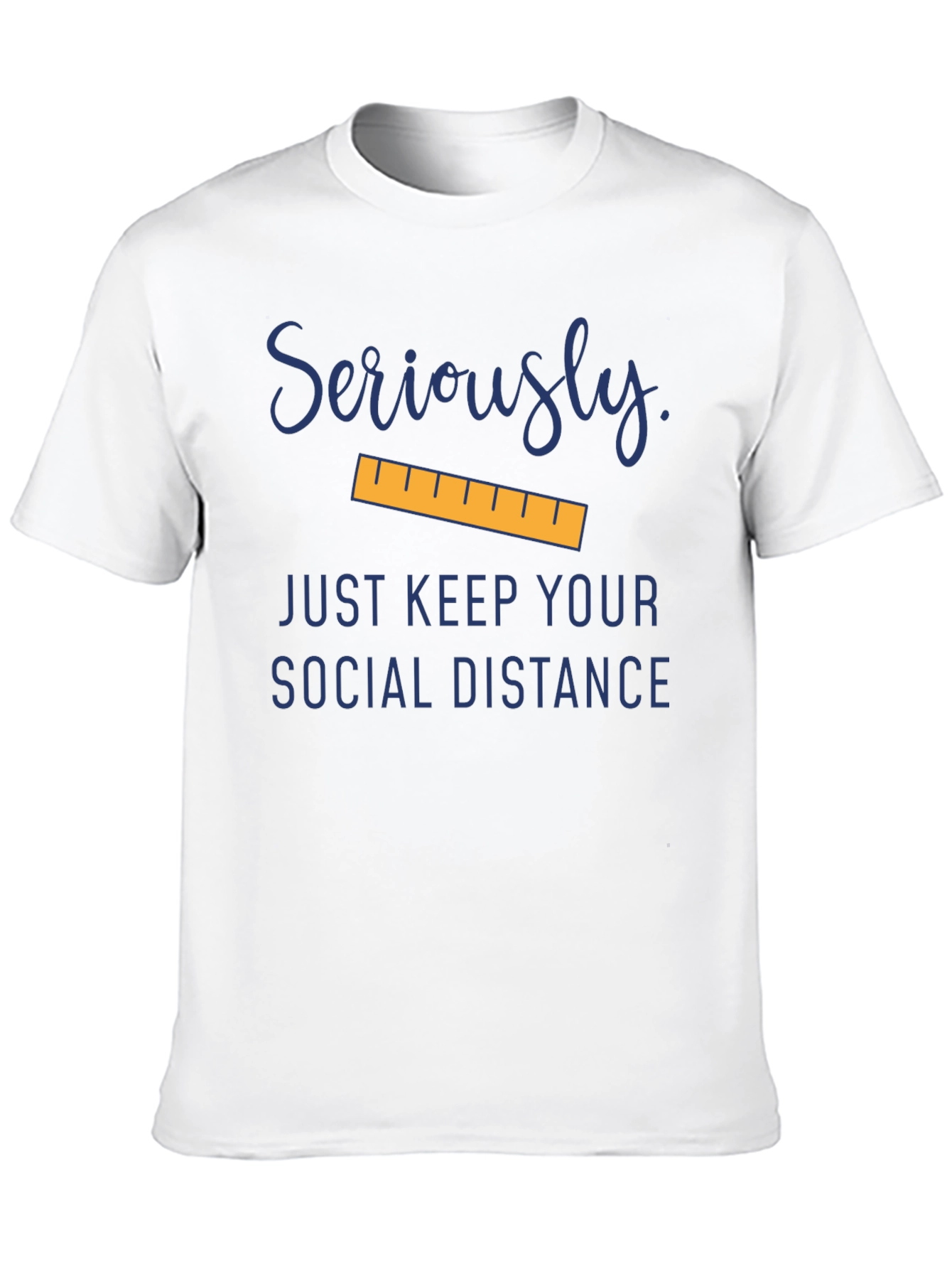 Black Social Distance Graphic T-Shirt view 10