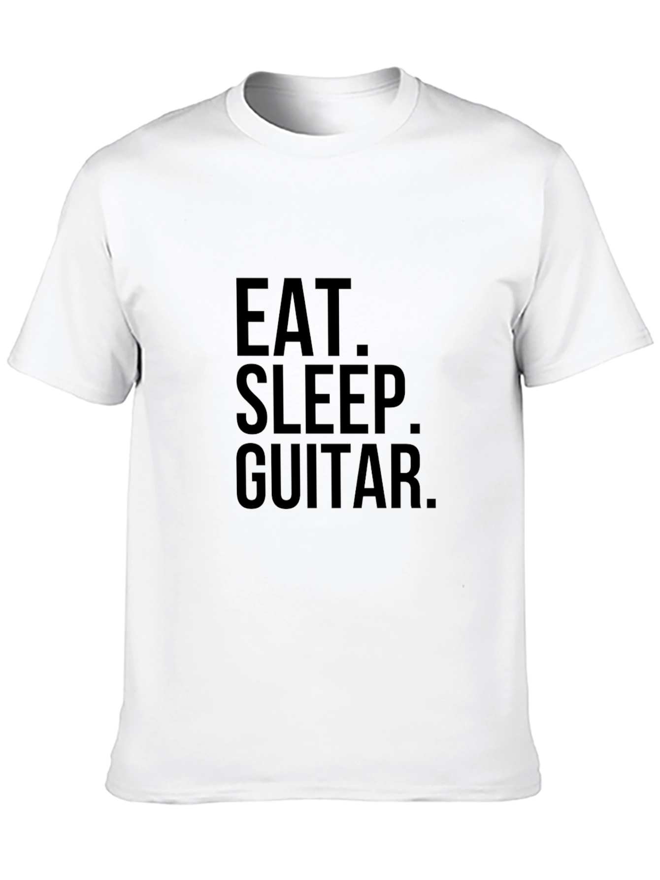 Black Eat Sleep Guitar Black Graphic Tee Shirt view 10