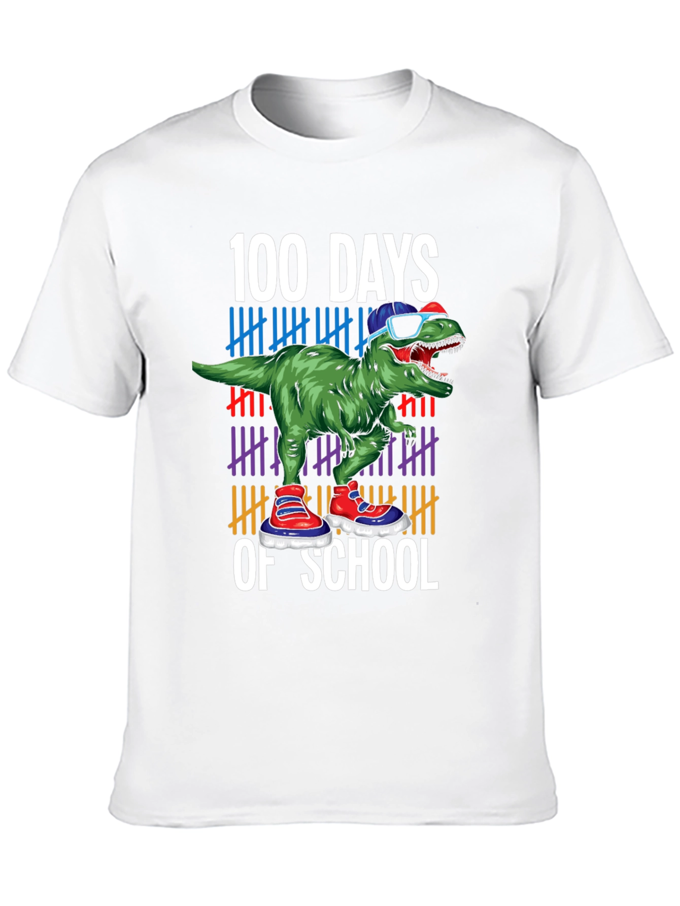 Black 100 Days of School Dinosaur T-Shirt view 10