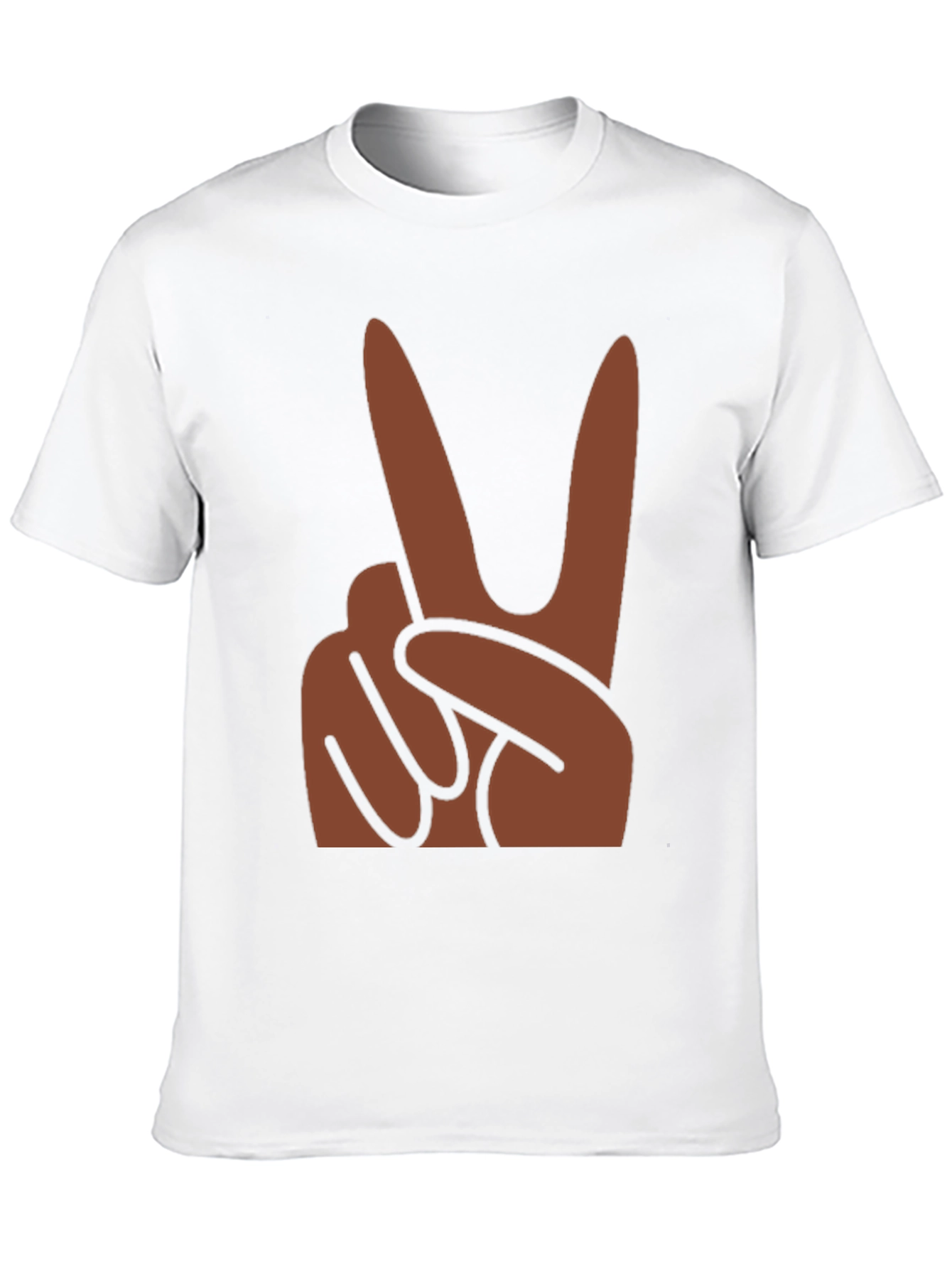 Black Peace Hand Sign Graphic Black T-Shirt view 10