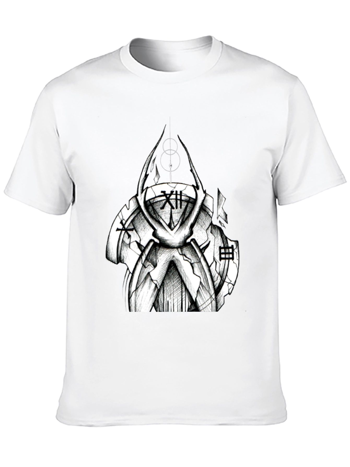 Black Abstract Clockwork T-Shirt - Unique Graphic Tee view 10