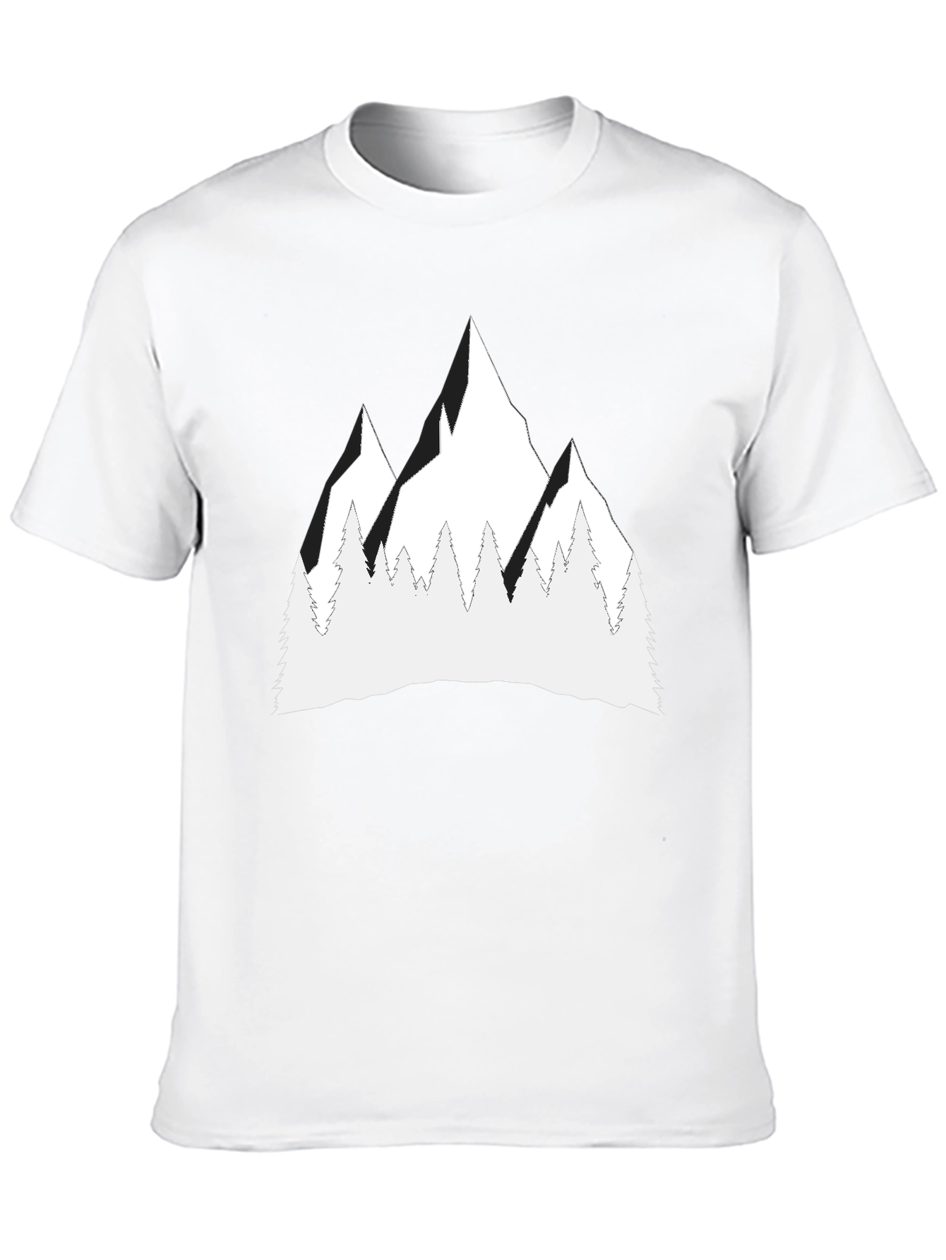Black Mountain Peak Graphic Tee - Stylish Black T-Shirt view 10