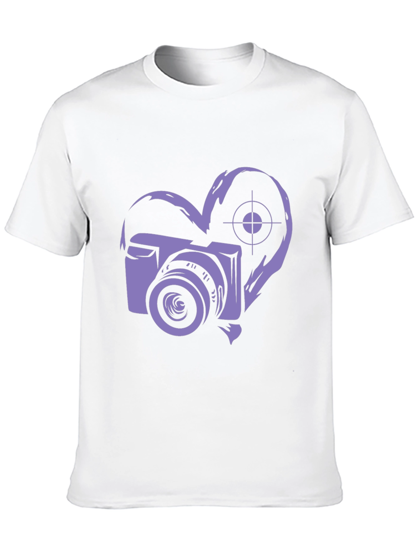 Camera Heart Graphic Black T-Shirt - 10