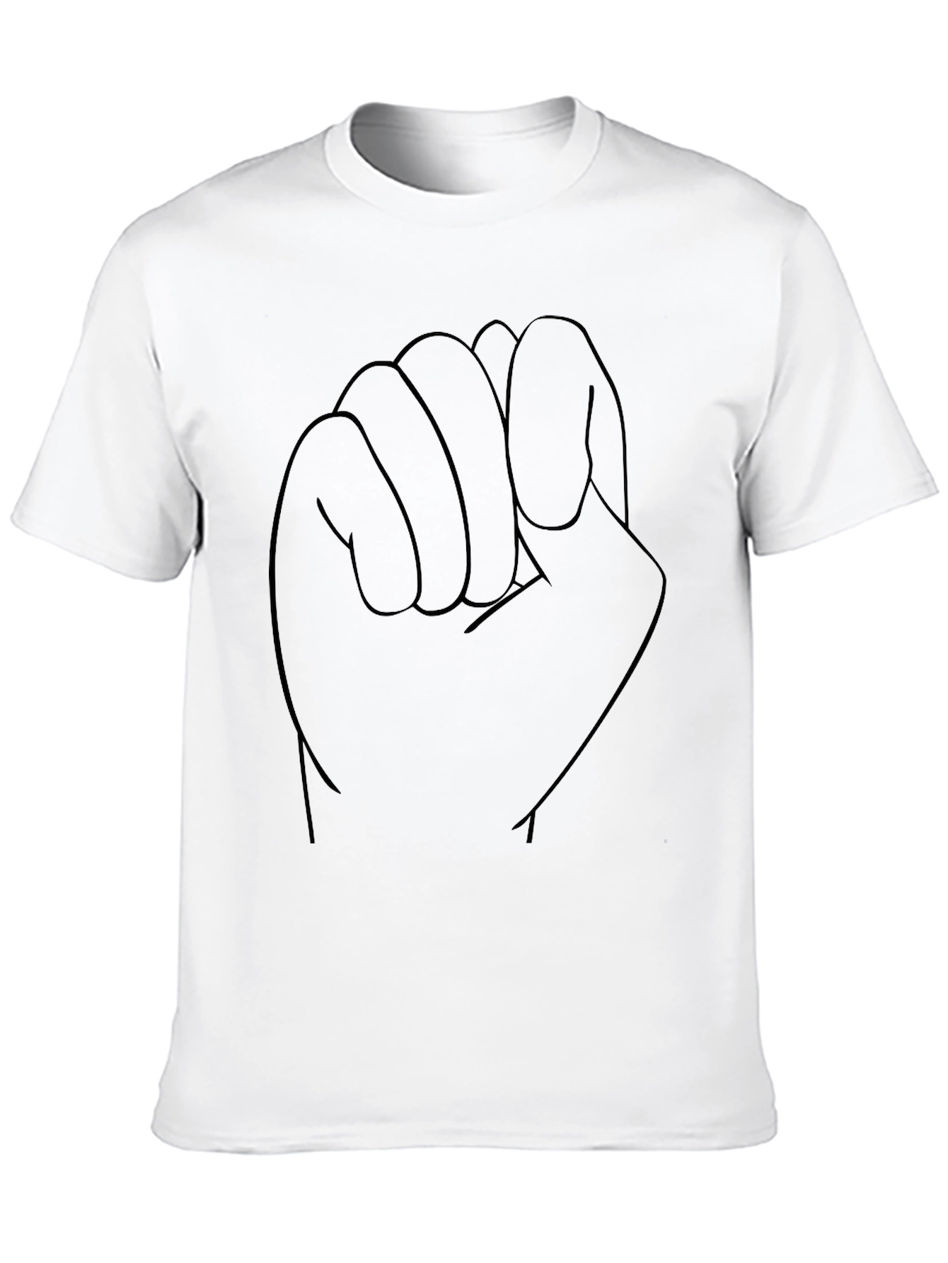 Black Fist Outline Graphic Black Tee - Modern Style view 10