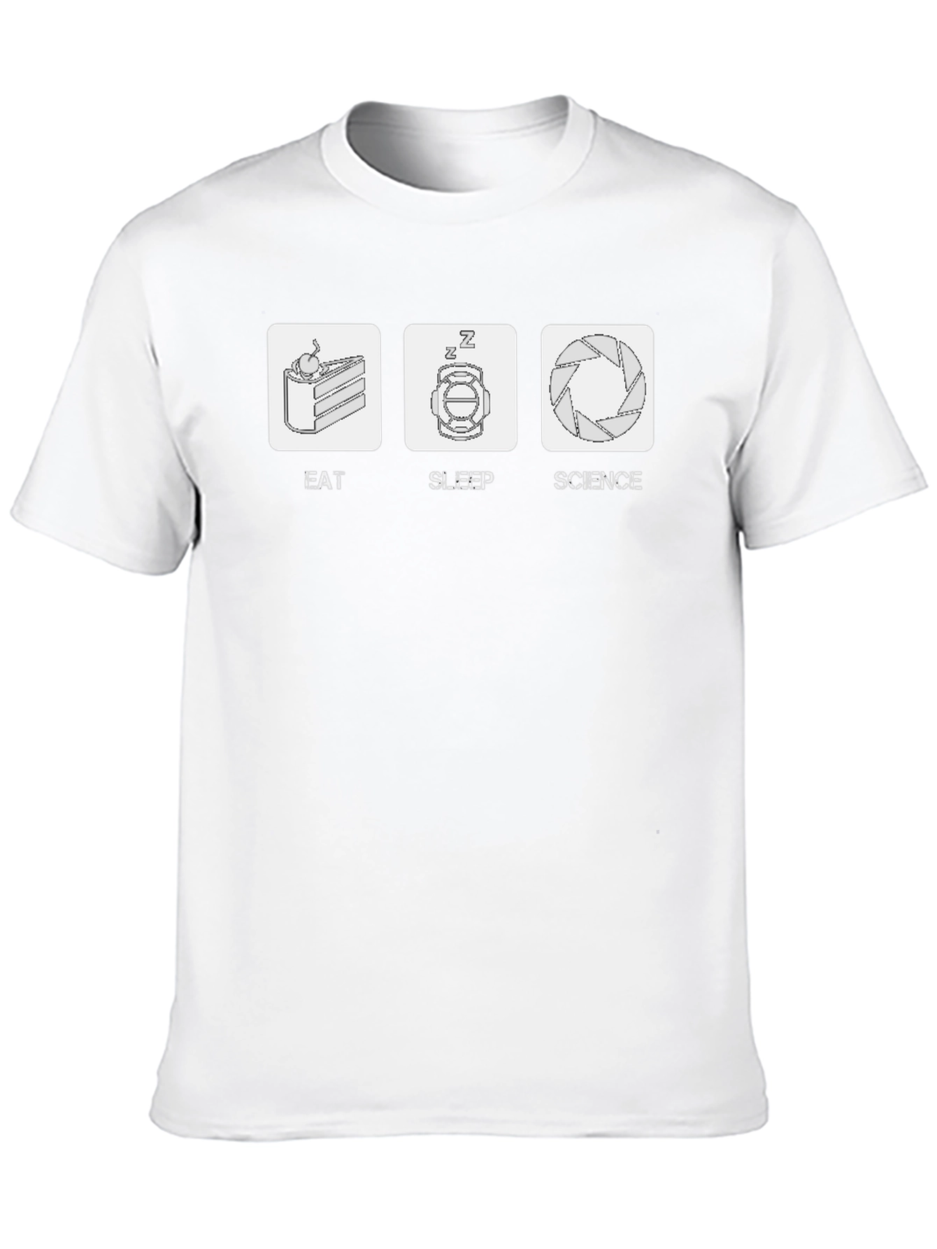 Black Eat Sleep Science T-Shirt - Funny Geek Tee view 10
