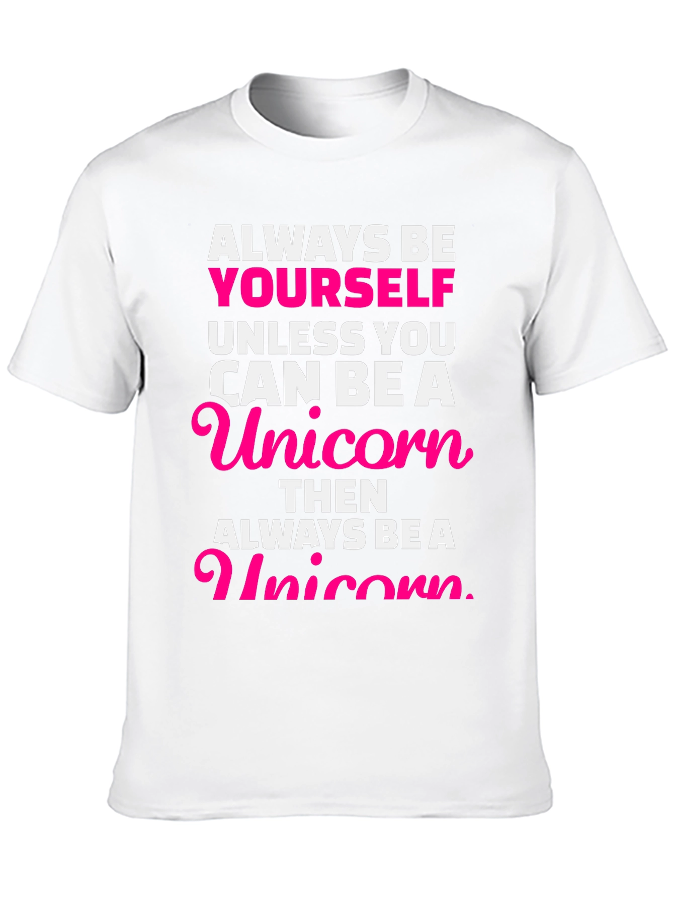 Black Always Be Yourself Unicorn Graphic Tee view 10