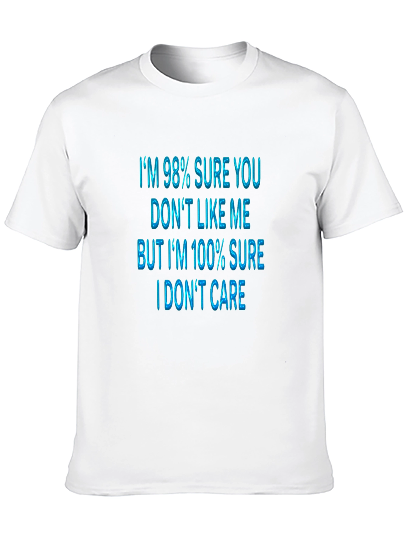 Black I Don't Care T-Shirt Sarcastic Graphic Tee view 10