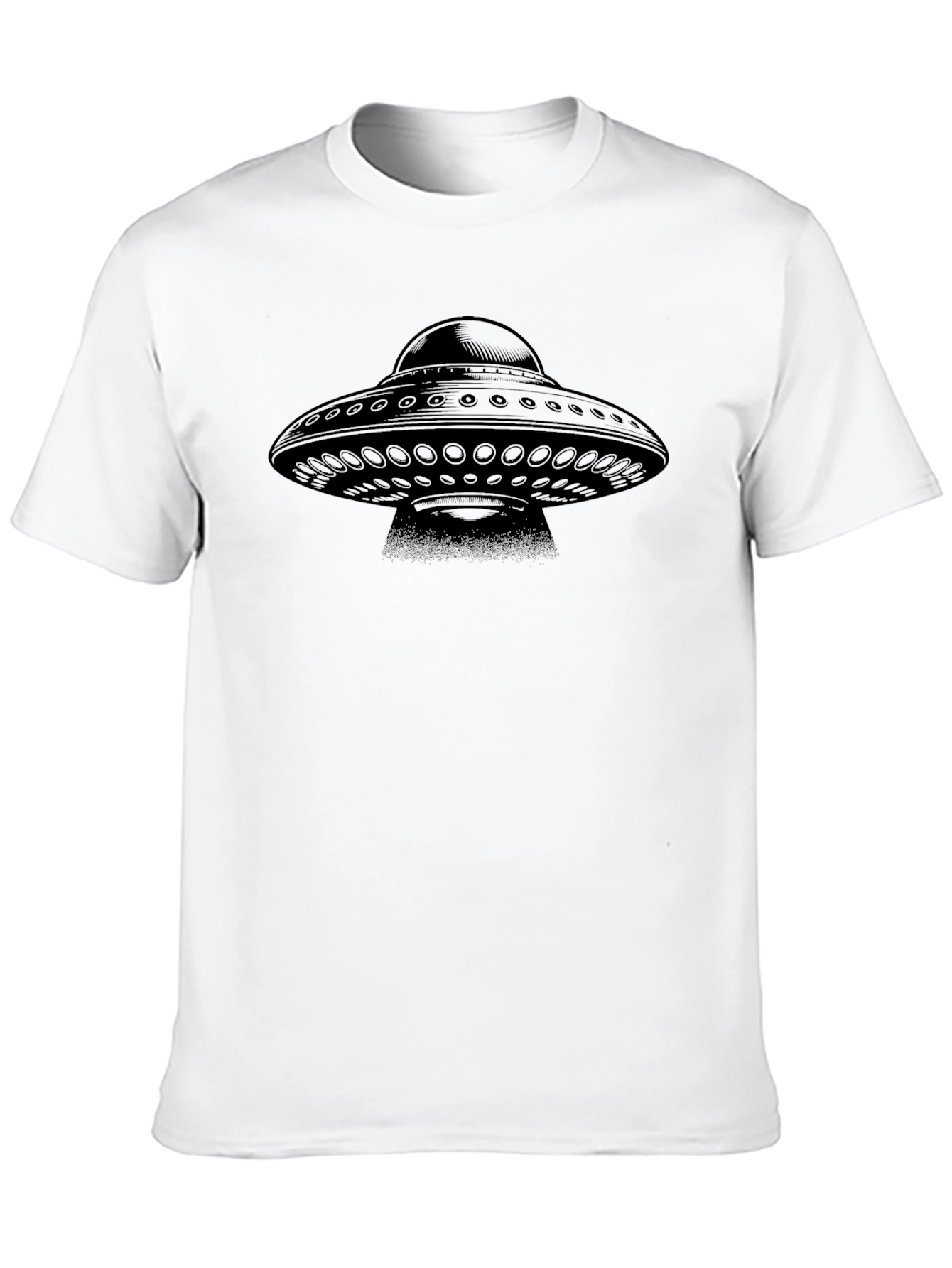 Black UFO Graphic Tee - Men's Black T-Shirt view 10