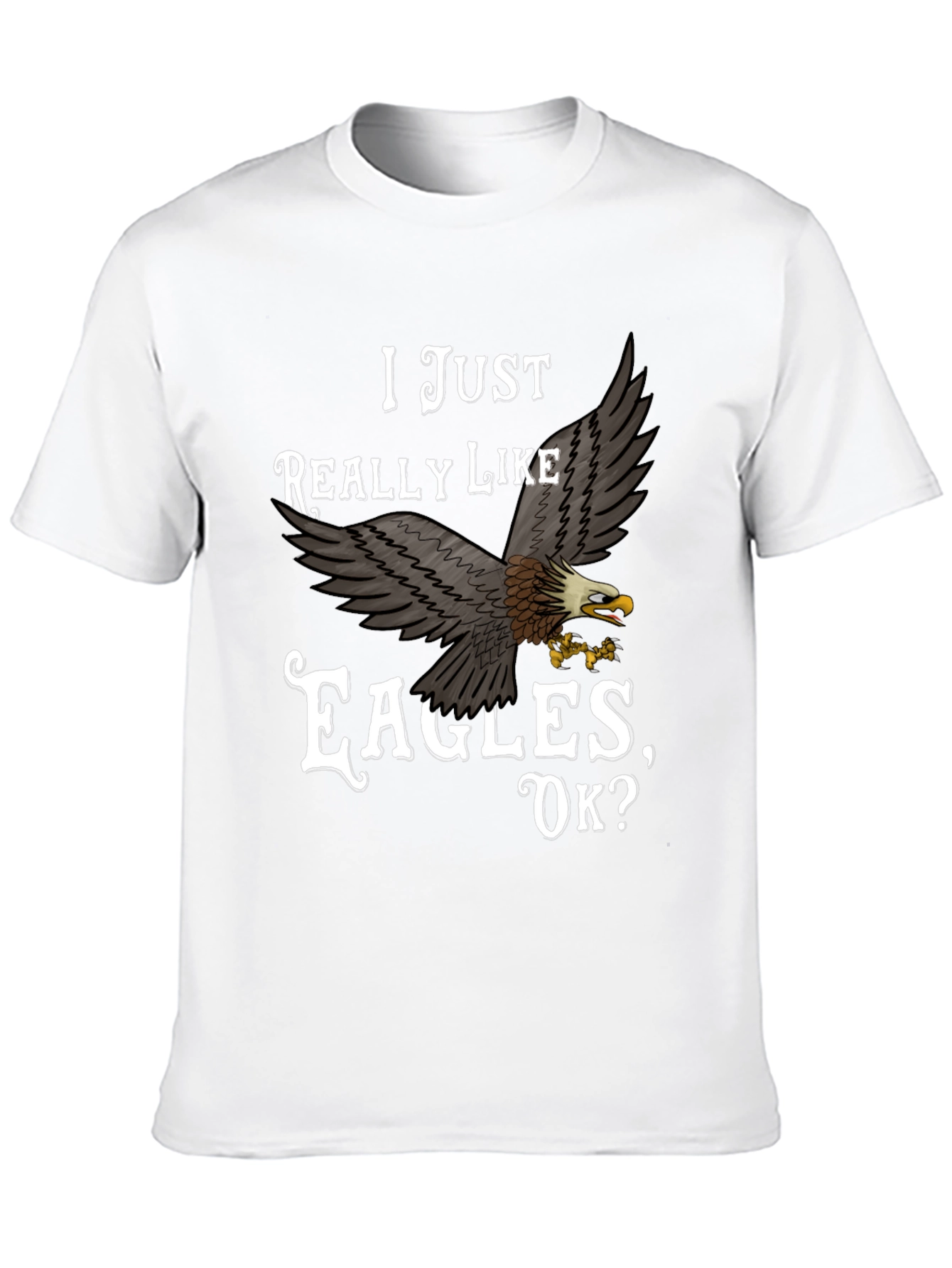 Black I Just Really Like Eagles T-Shirt view 10
