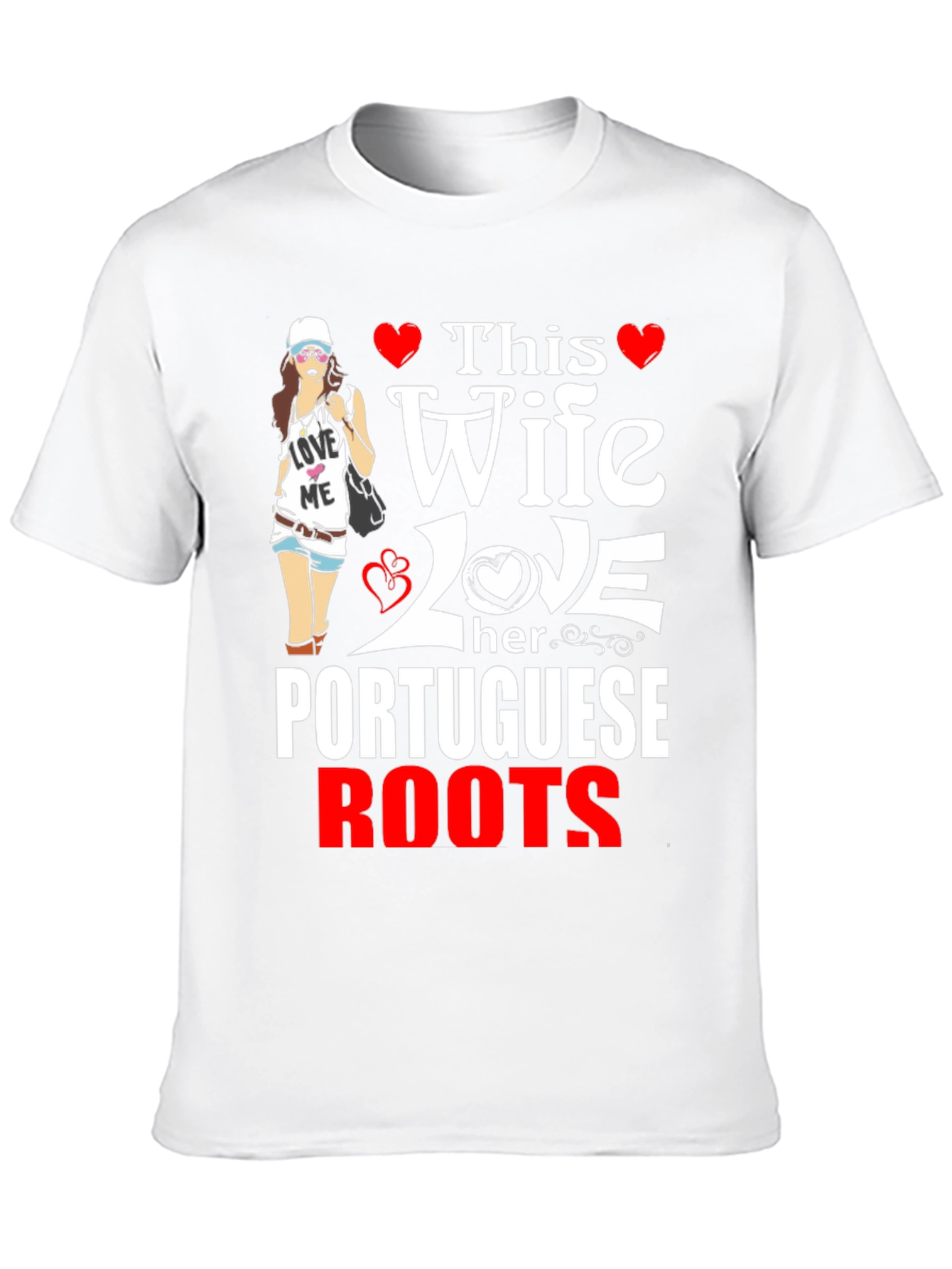 Black Wife Loves Portuguese Roots T-Shirt view 10