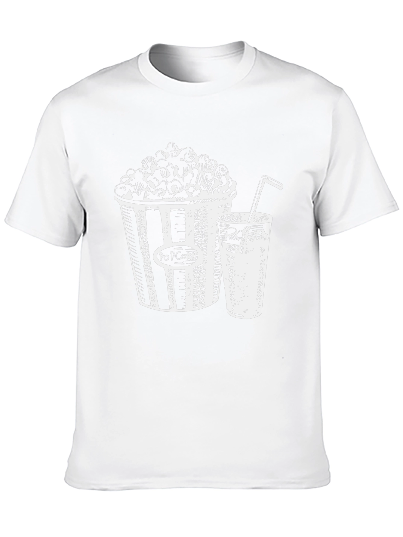 Black Movie Night T-Shirt: Popcorn & Drink Graphic Tee view 10