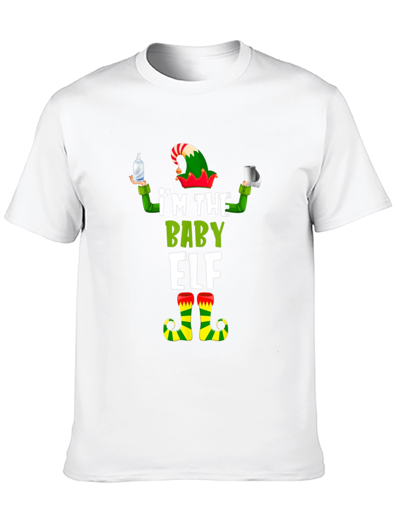 Black I'm the Baby Elf T-Shirt view 10