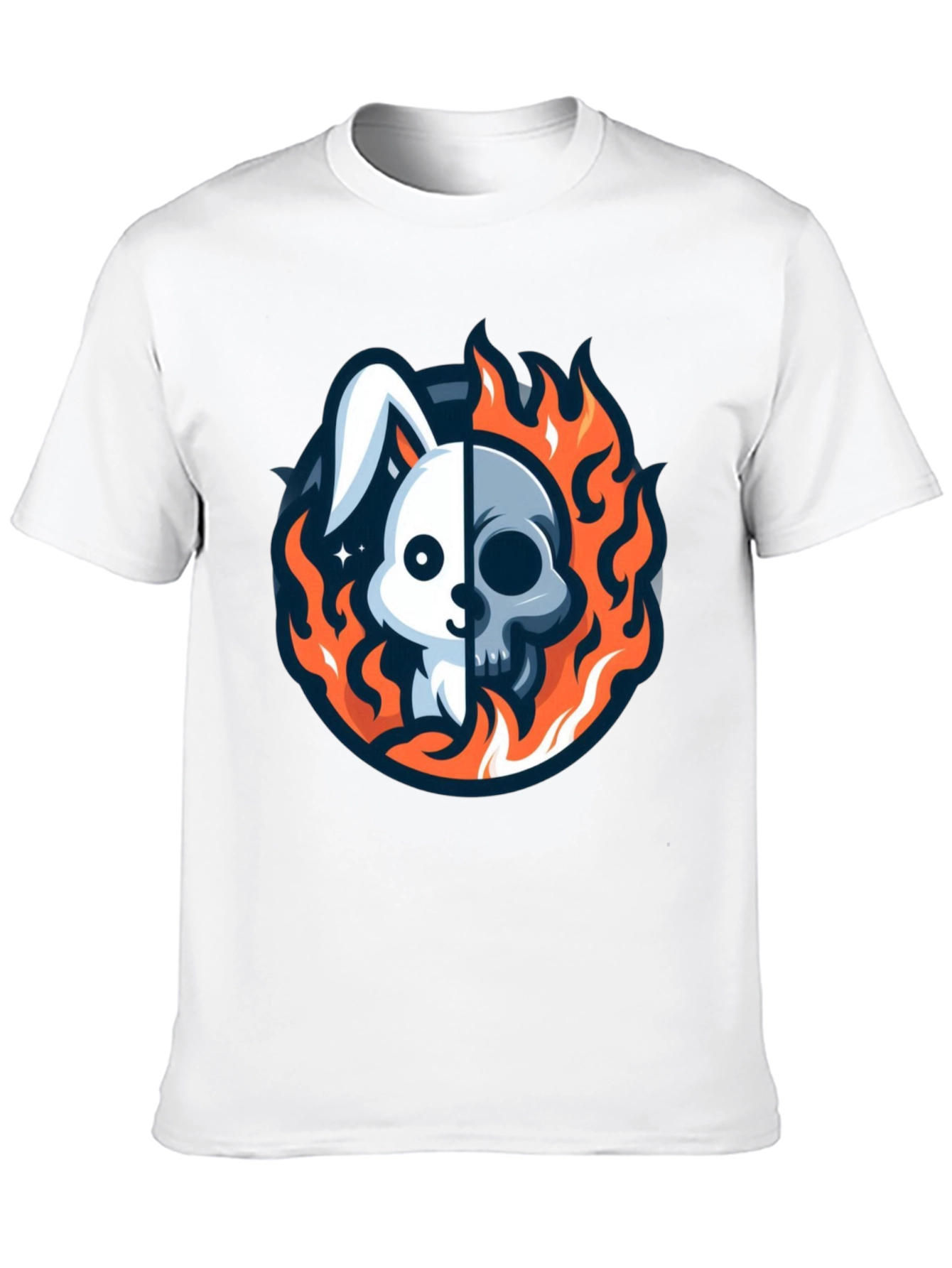 Black Rabbit Skull T-Shirt - Unique Graphic Tee view 10