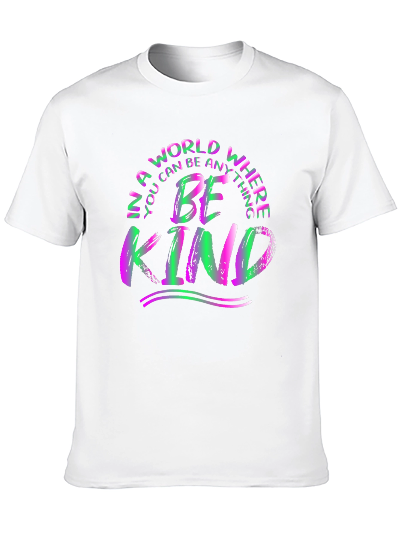 Black Be Kind T-Shirt - Colorful Graphic Tee view 10
