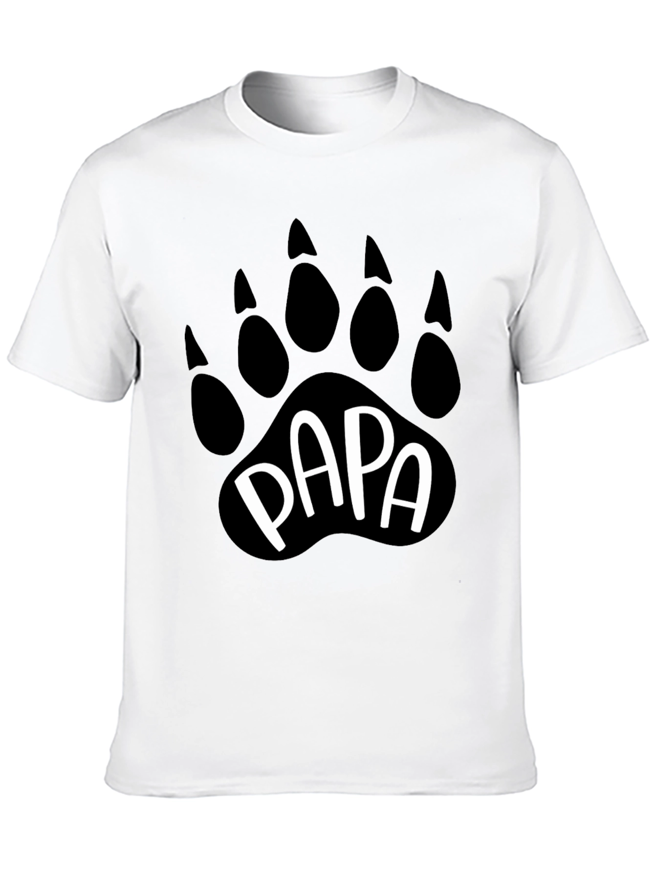Black Papa Bear Paw Print Graphic T-Shirt view 10
