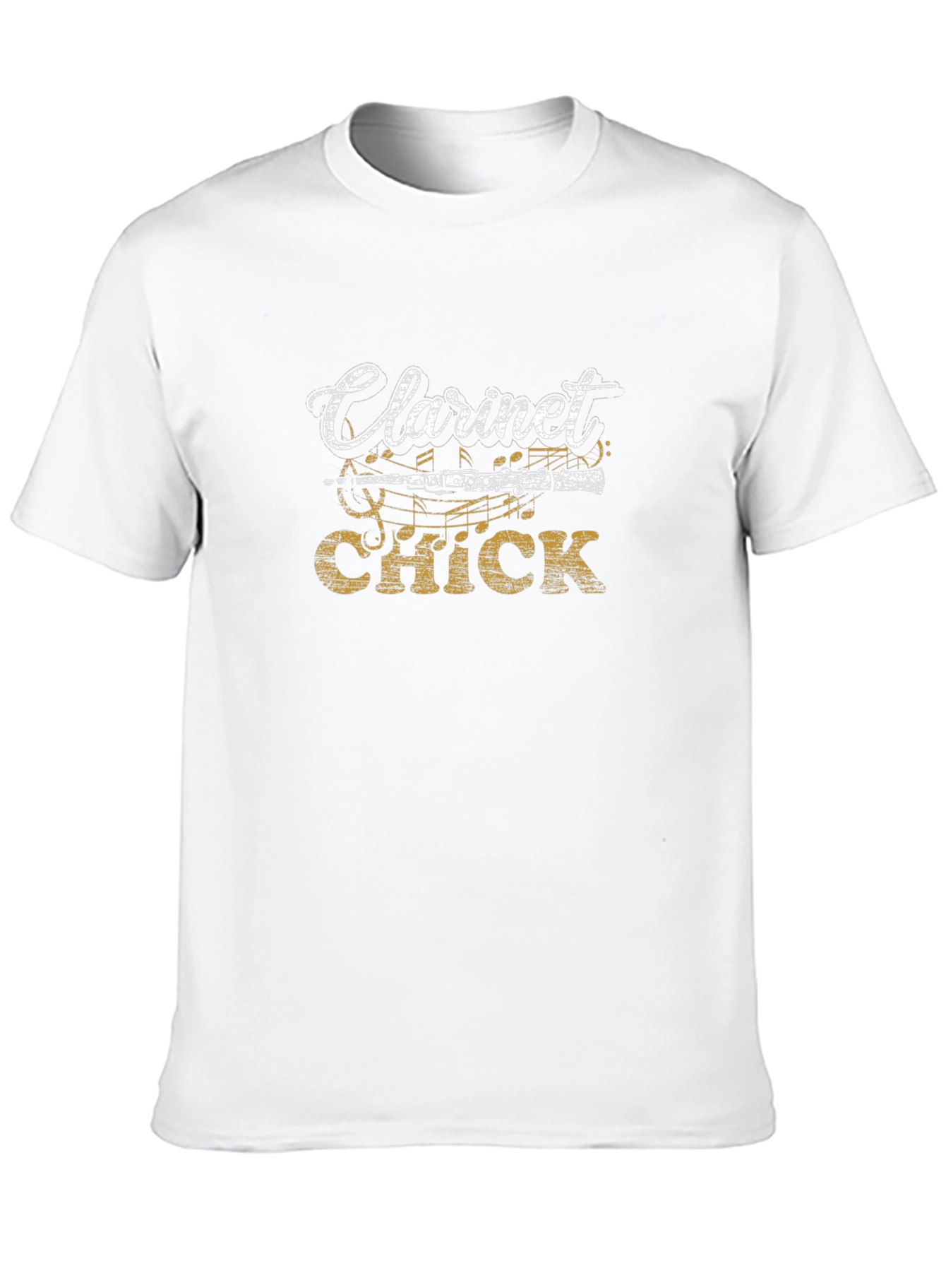 Black Clarinet Chick Graphic T-Shirt - Music Lover Tee view 10