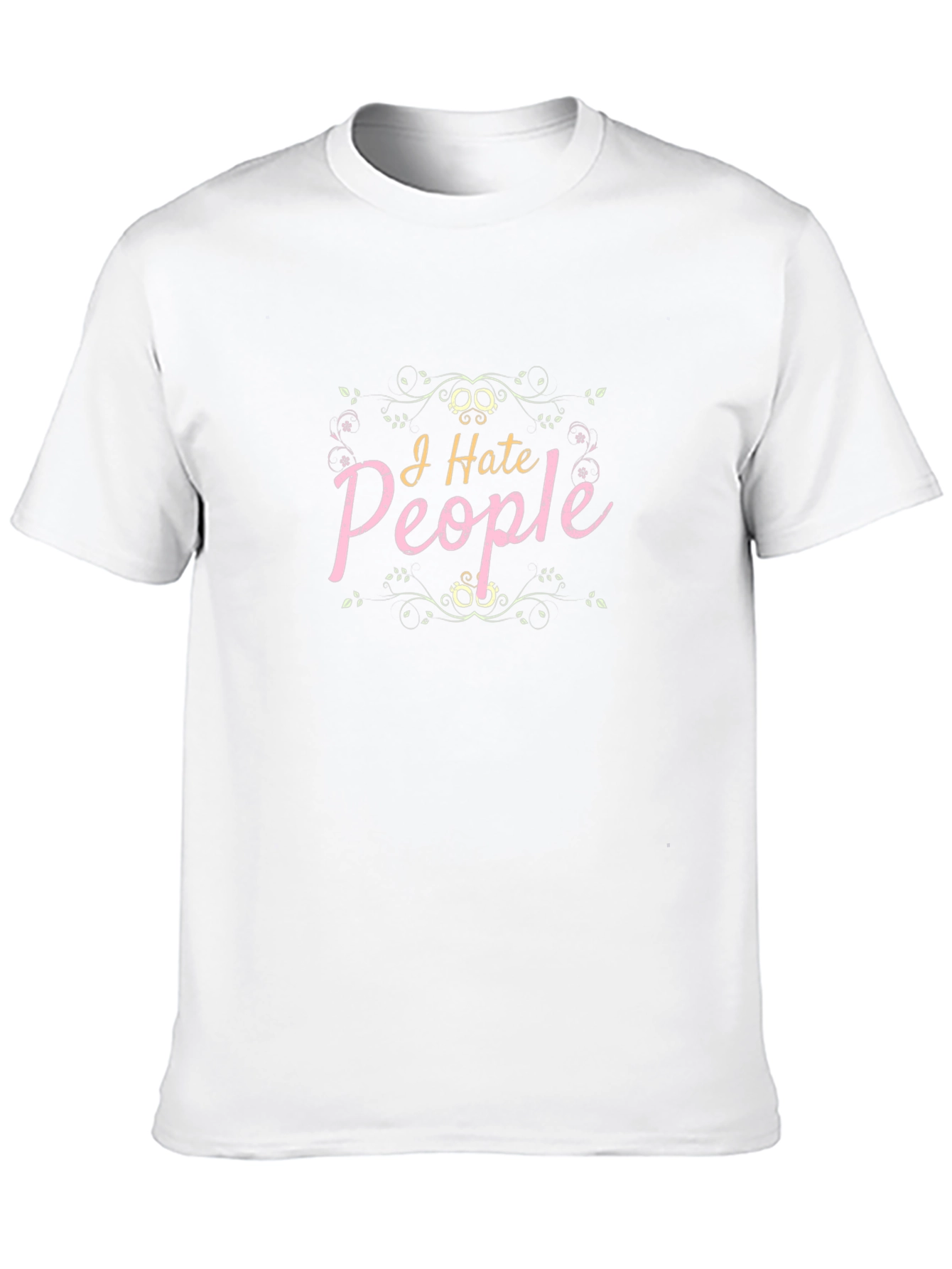 Black I Hate People Graphic Tee - Unisex Black T-Shirt view 10