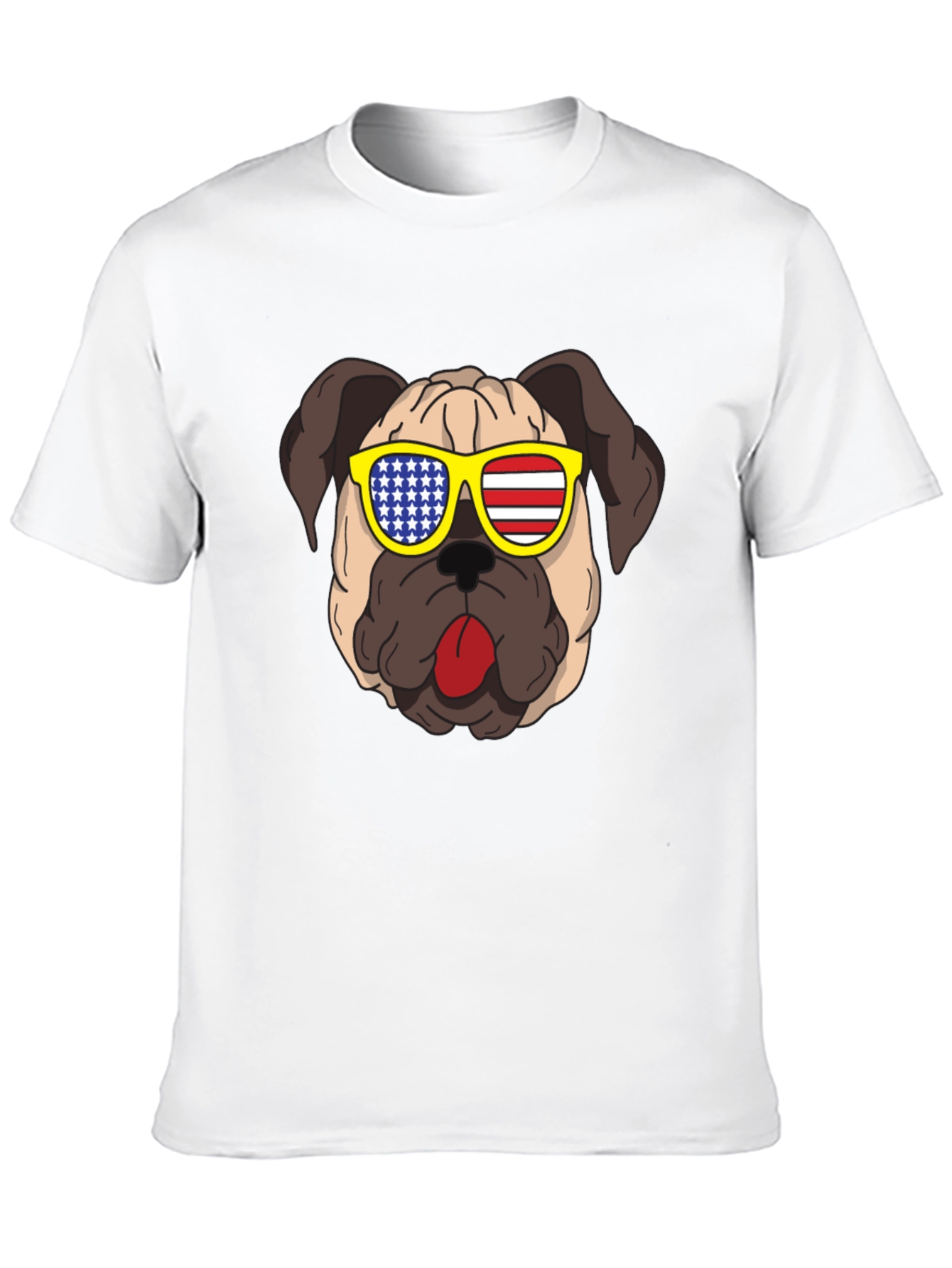 Black Patriotic Pug T-Shirt - USA Dog Tee view 10