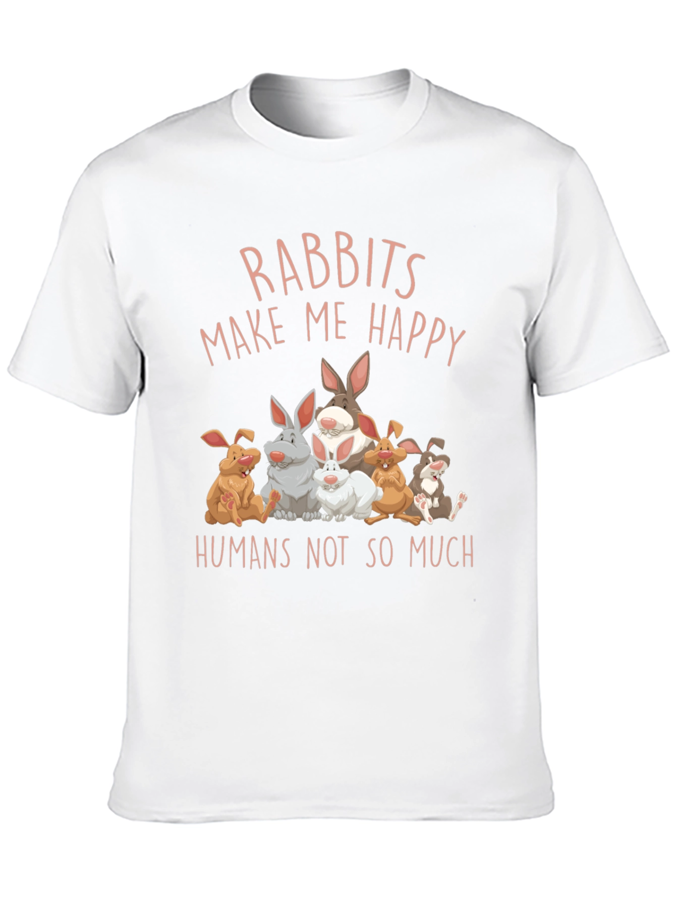 Black Rabbits Make Me Happy Graphic Tee view 10