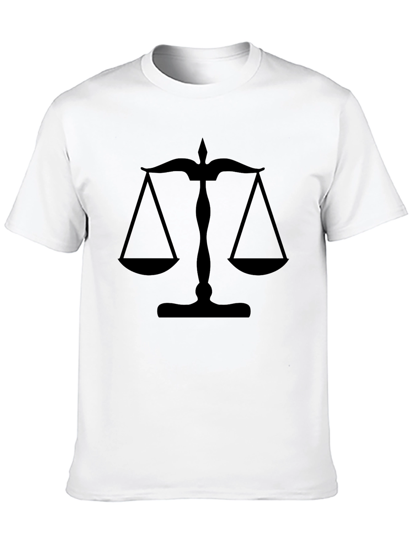 Black Scales of Justice Graphic Tee - Unisex Black T-Shirt view 10