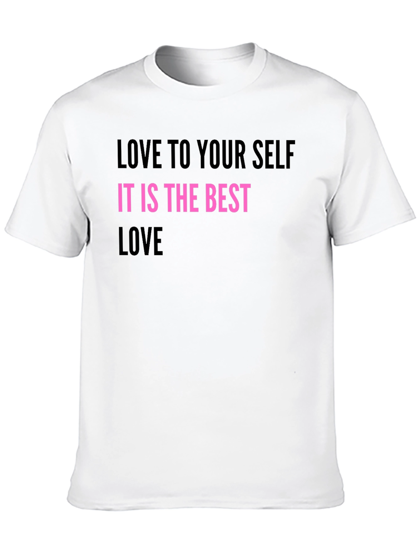 Black Love Yourself Graphic Tee - Black Crew Neck view 10
