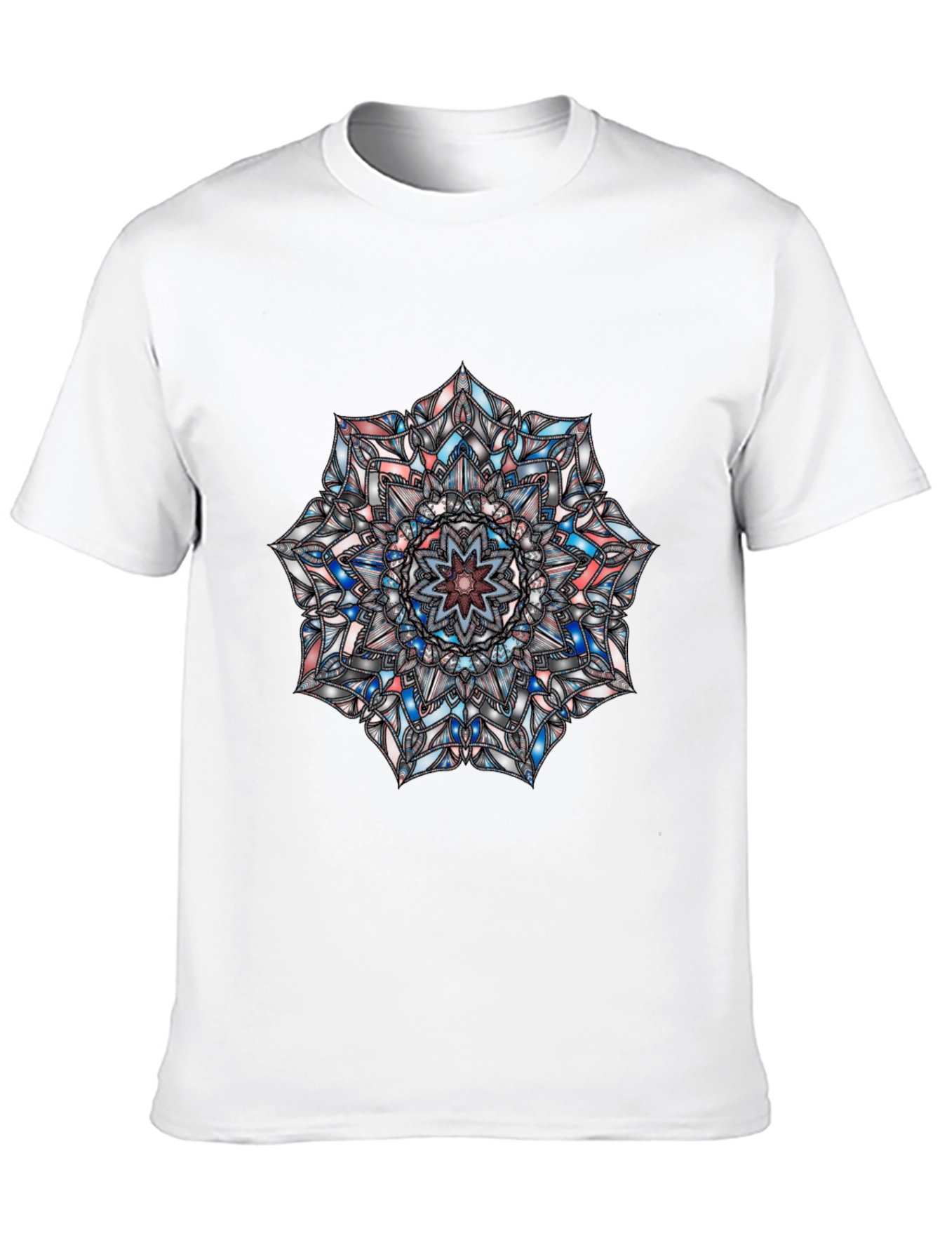 Black Mandala Graphic Print Black T-Shirt view 10