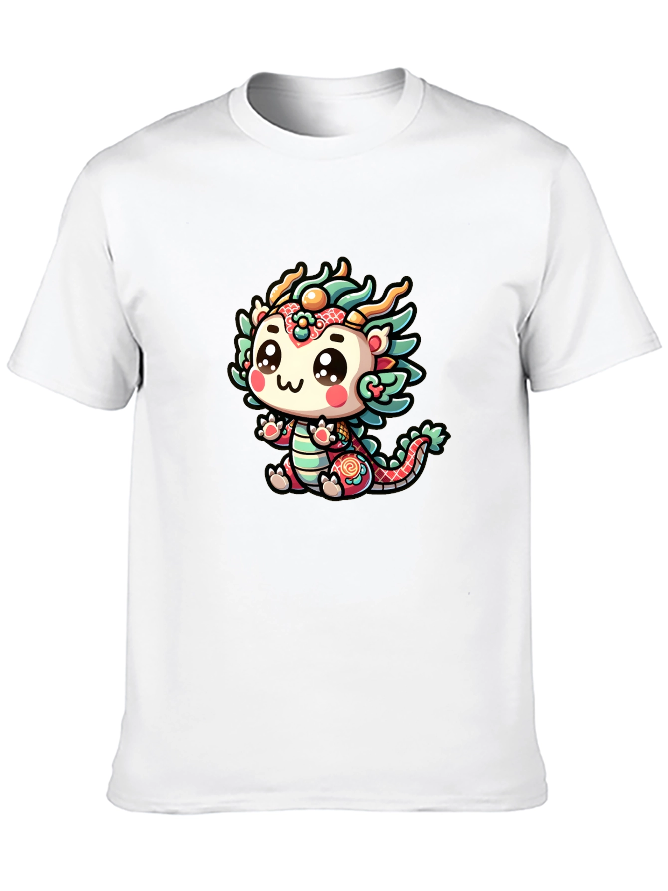 Black Cute Dragon Graphic Black T-Shirt view 10