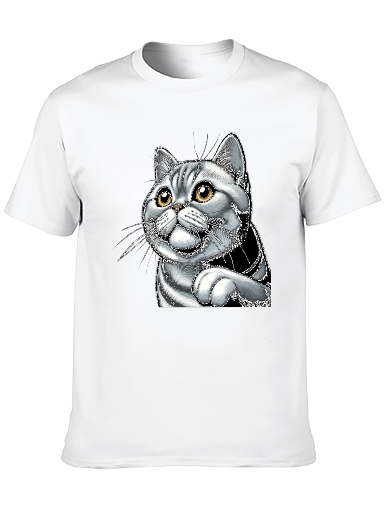Black Cool Cat Graphic Tee - Men's Black T-Shirt view 10
