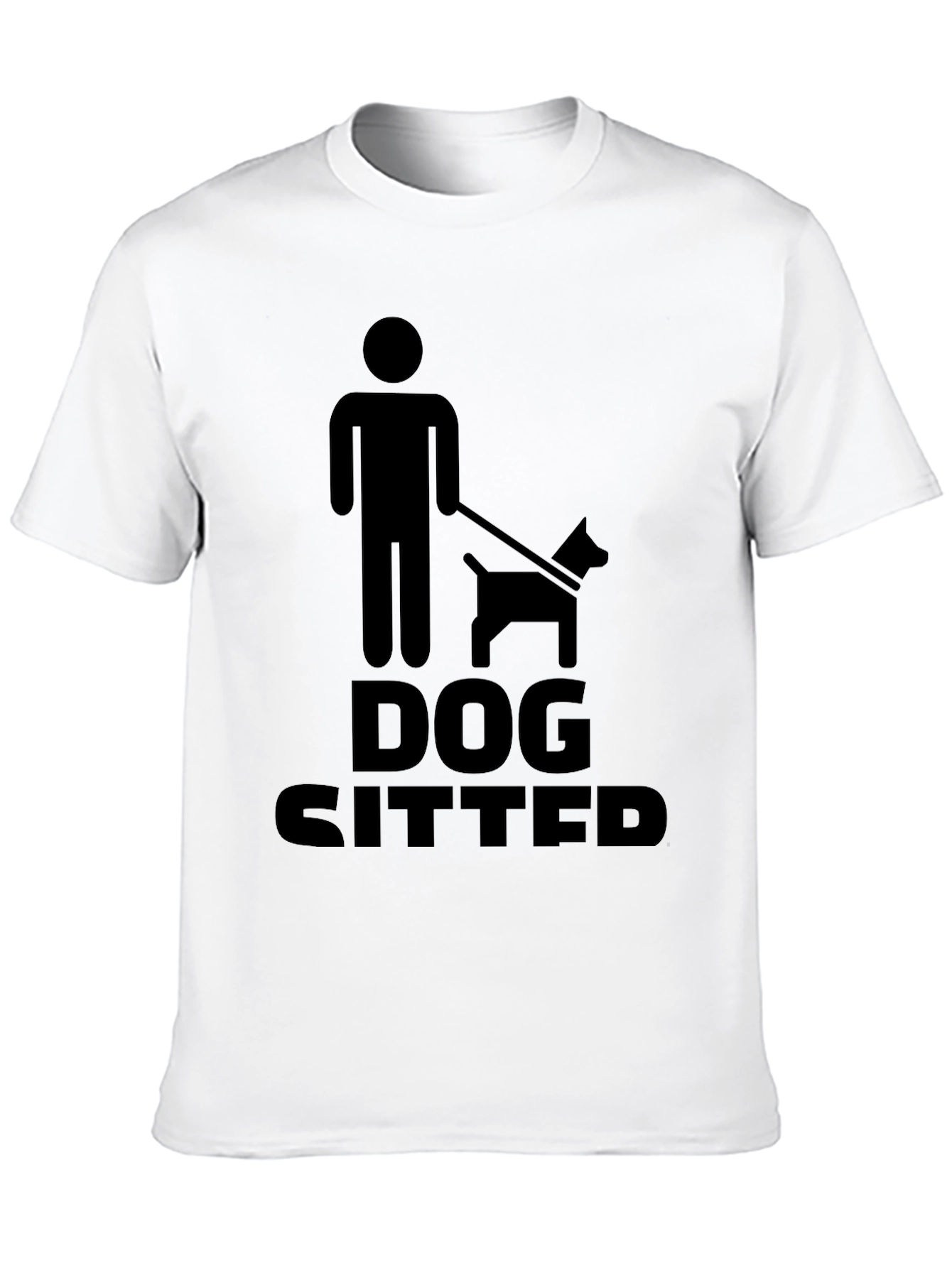Black Dog Sitter Graphic Tee - Black Crew Neck T-Shirt view 10