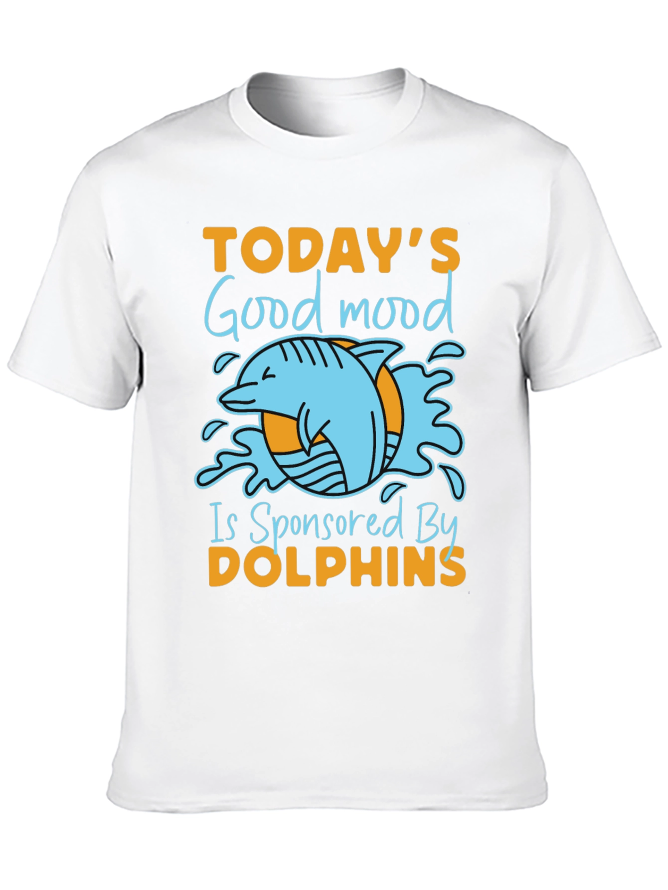 Black Dolphin Good Mood Graphic Tee - Unisex view 10