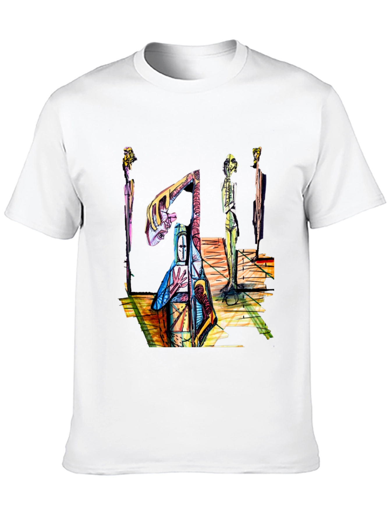Black Abstract Art Graphic T-Shirt - Unique Design view 10