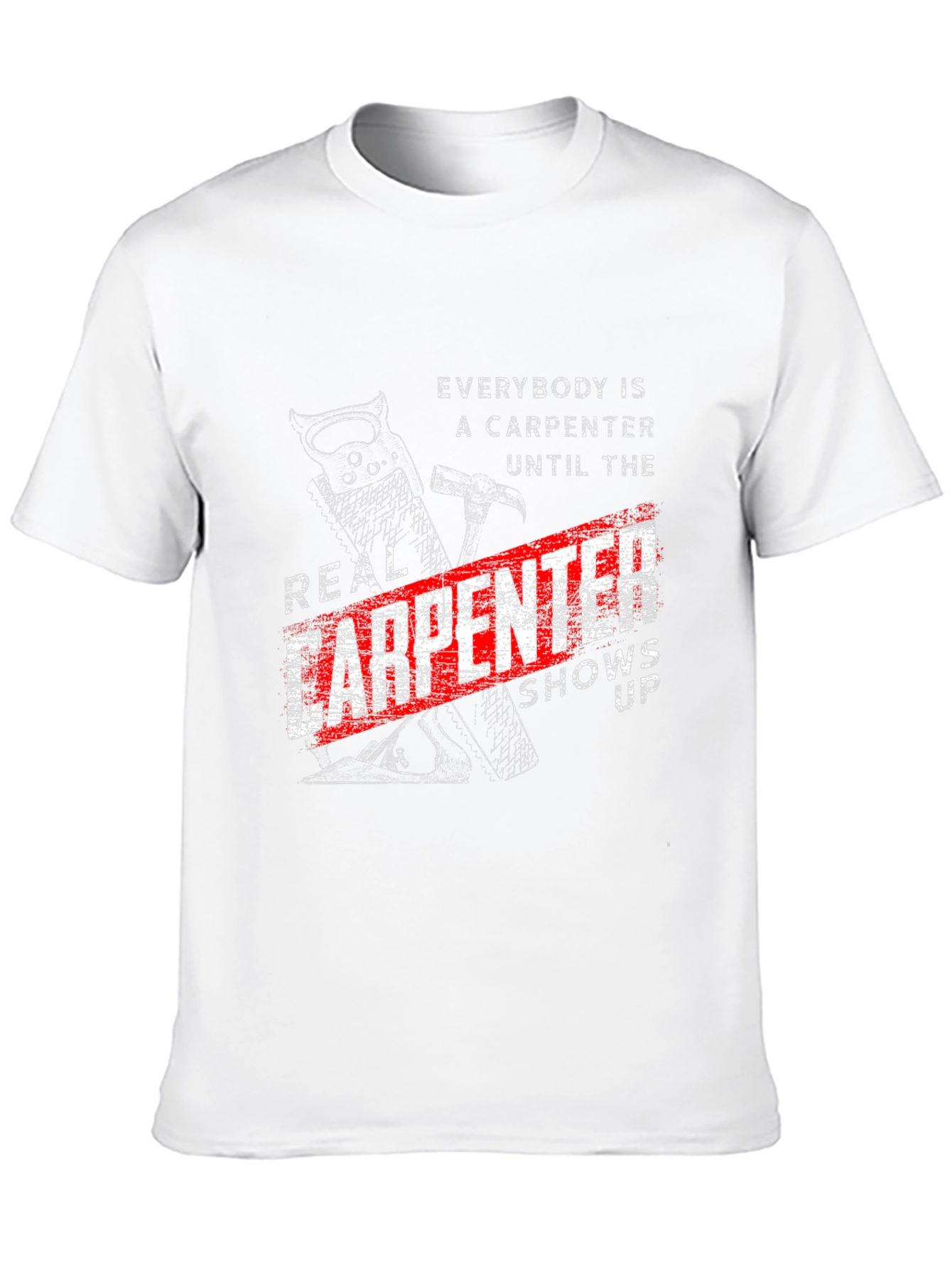 Black Real Carpenter T-Shirt - Funny Carpenter Gift view 10