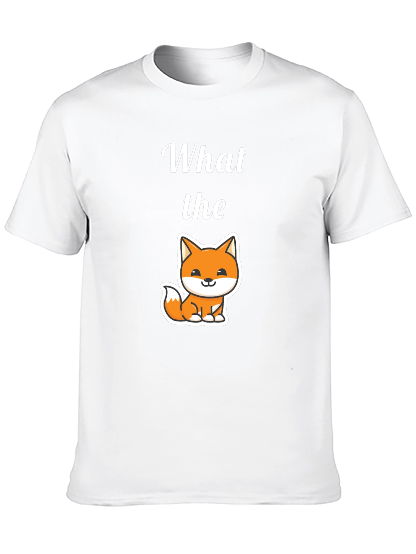 Black What the Fox T-Shirt, Men's Black Tee view 10