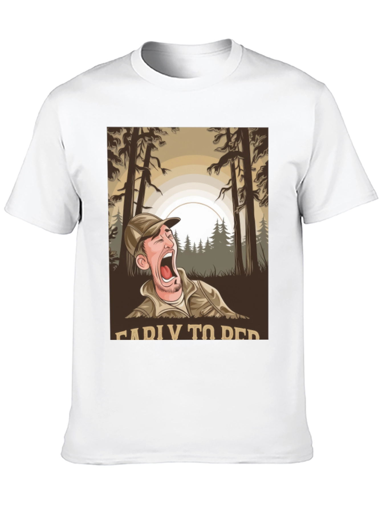 Black Funny Camping T-Shirt: Ready To Bed Graphic Tee view 10