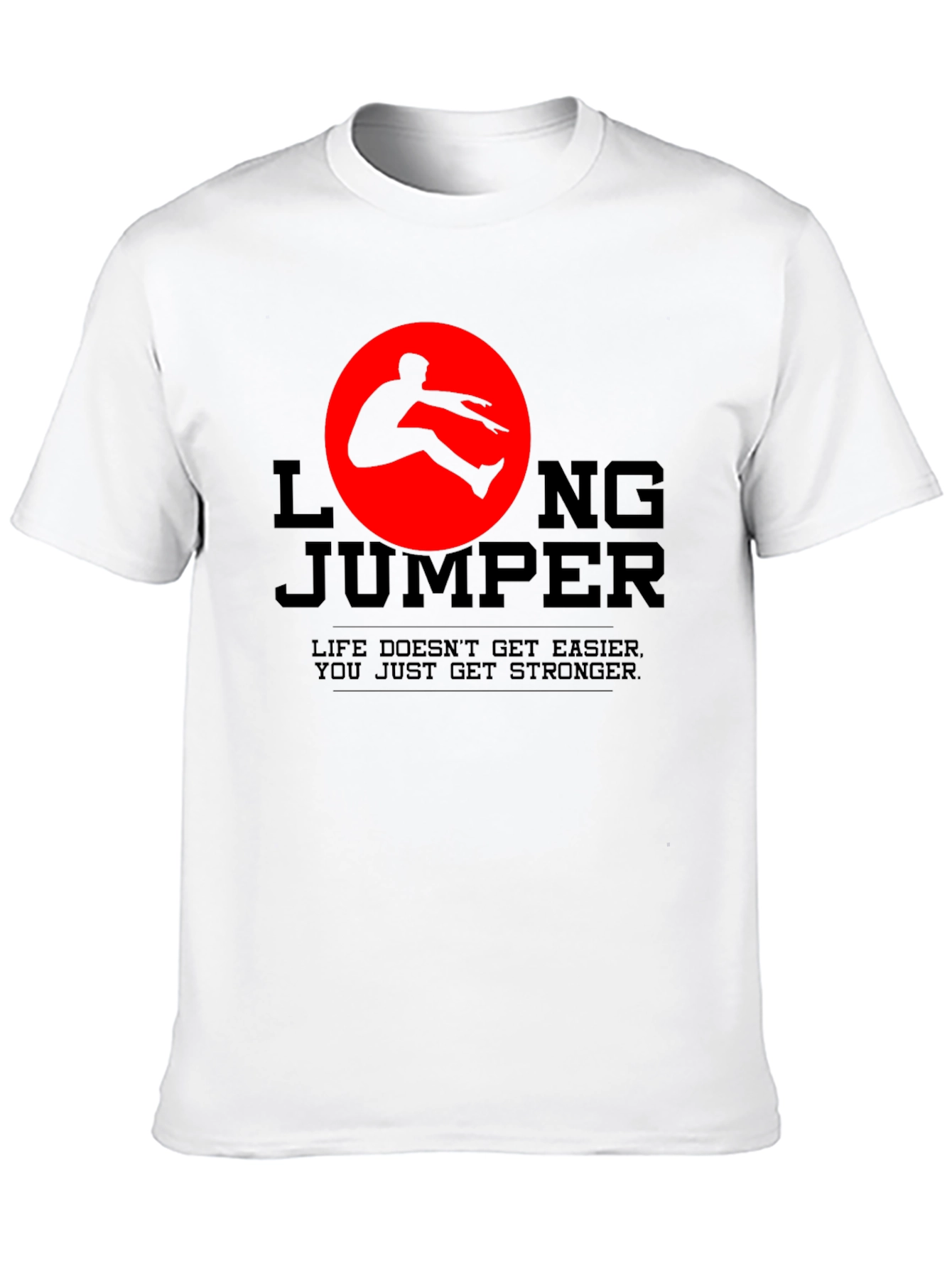 Black Long Jumper Graphic Tee - Life Gets Stronger view 10