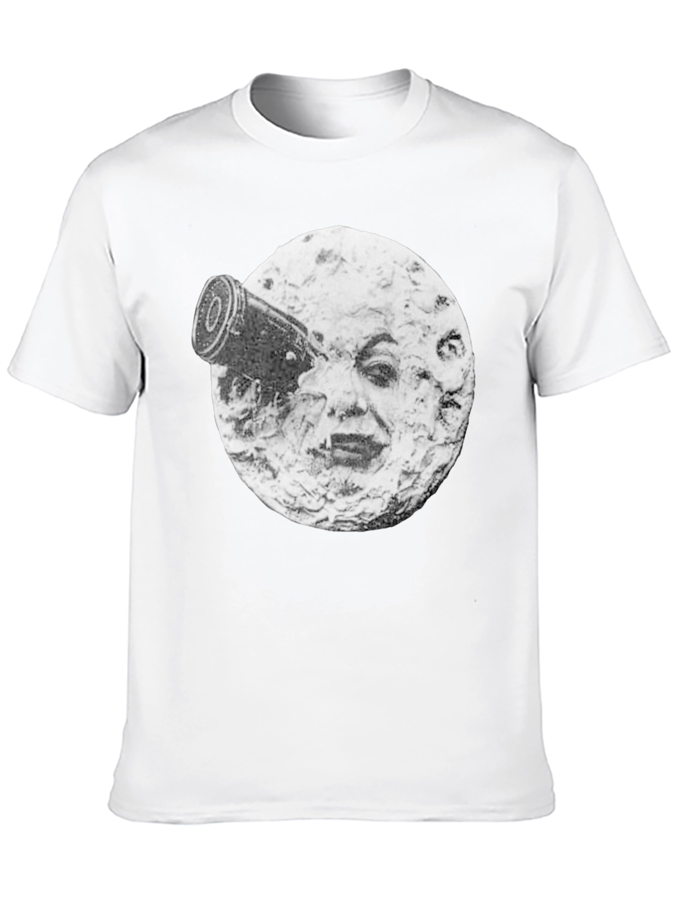 Black A Trip to the Moon T-Shirt, Black Crew Neck view 10