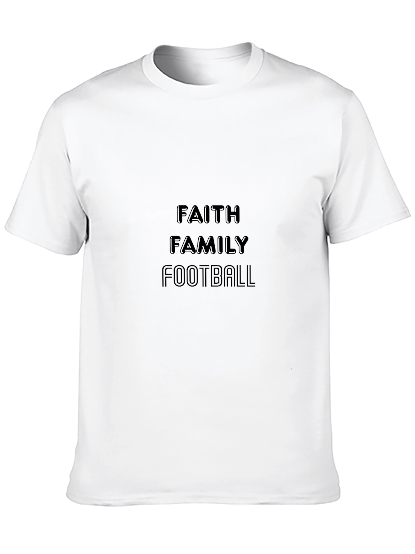 Black Faith Family Football Black T-Shirt view 10