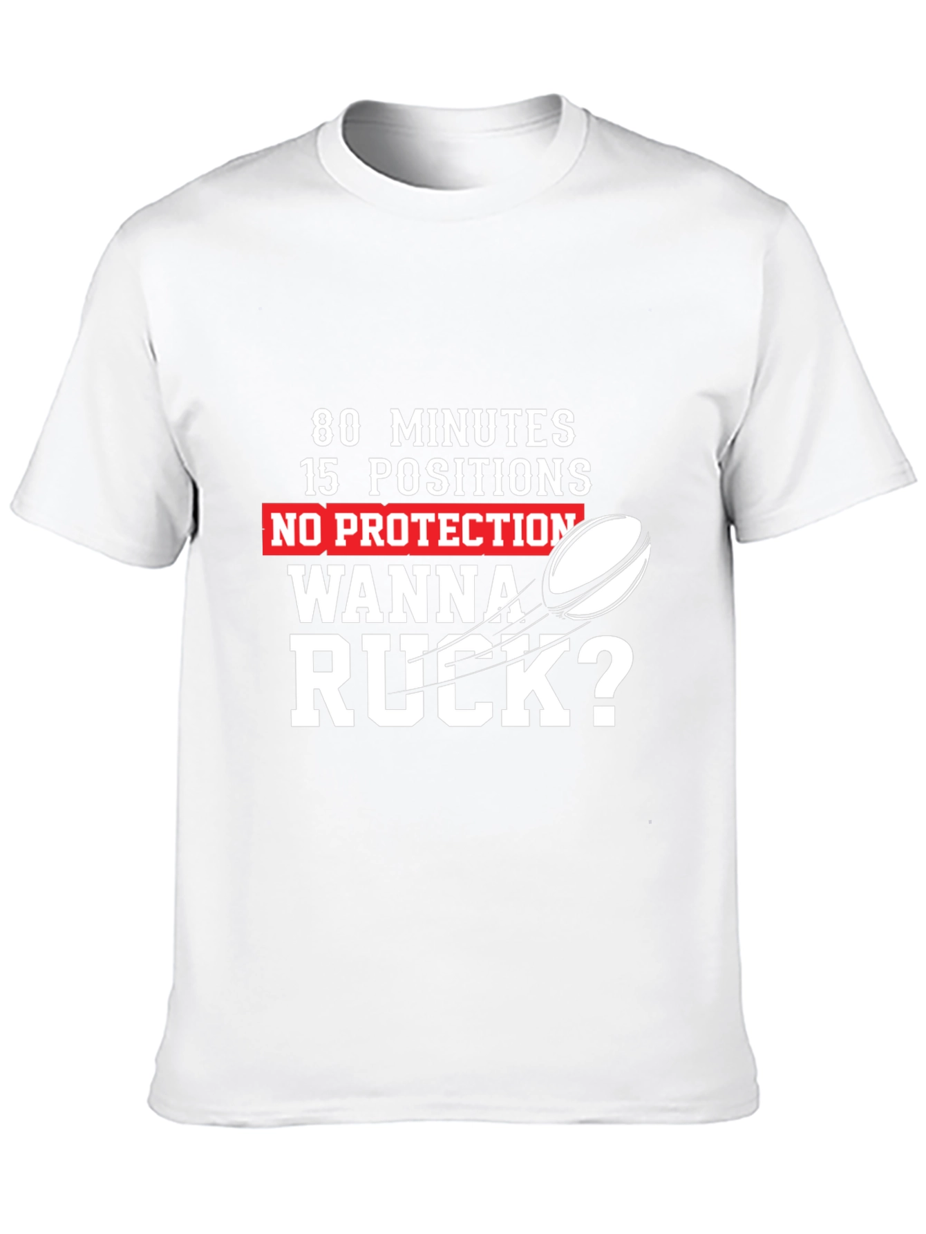 Black Rugby Tee: 80 Minutes 15 Positions, Wanna Ruck? view 10
