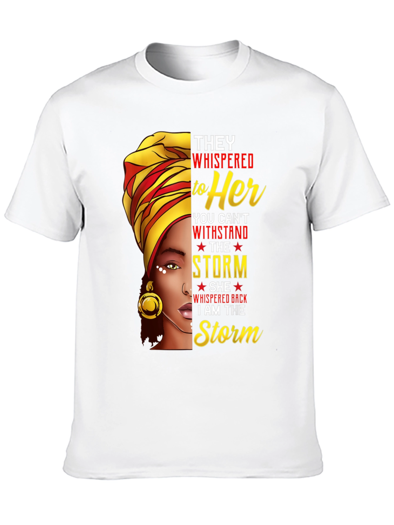 Black Empowered Woman Graphic T-Shirt - I Am The Storm view 10