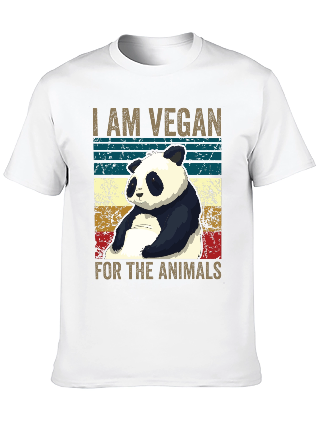 Black Vegan Panda Graphic Tee - Animal Lover T-Shirt view 10
