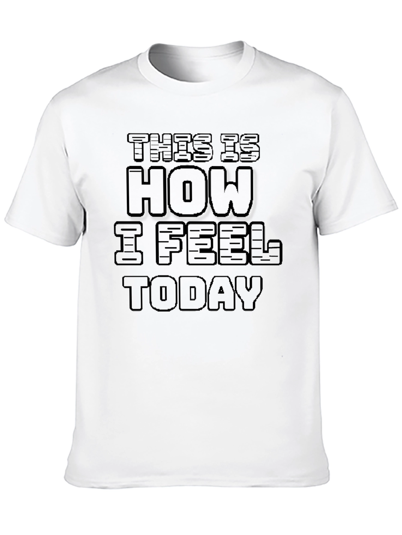 Black Men's "This is How I Feel Today" Black T-Shirt view 10