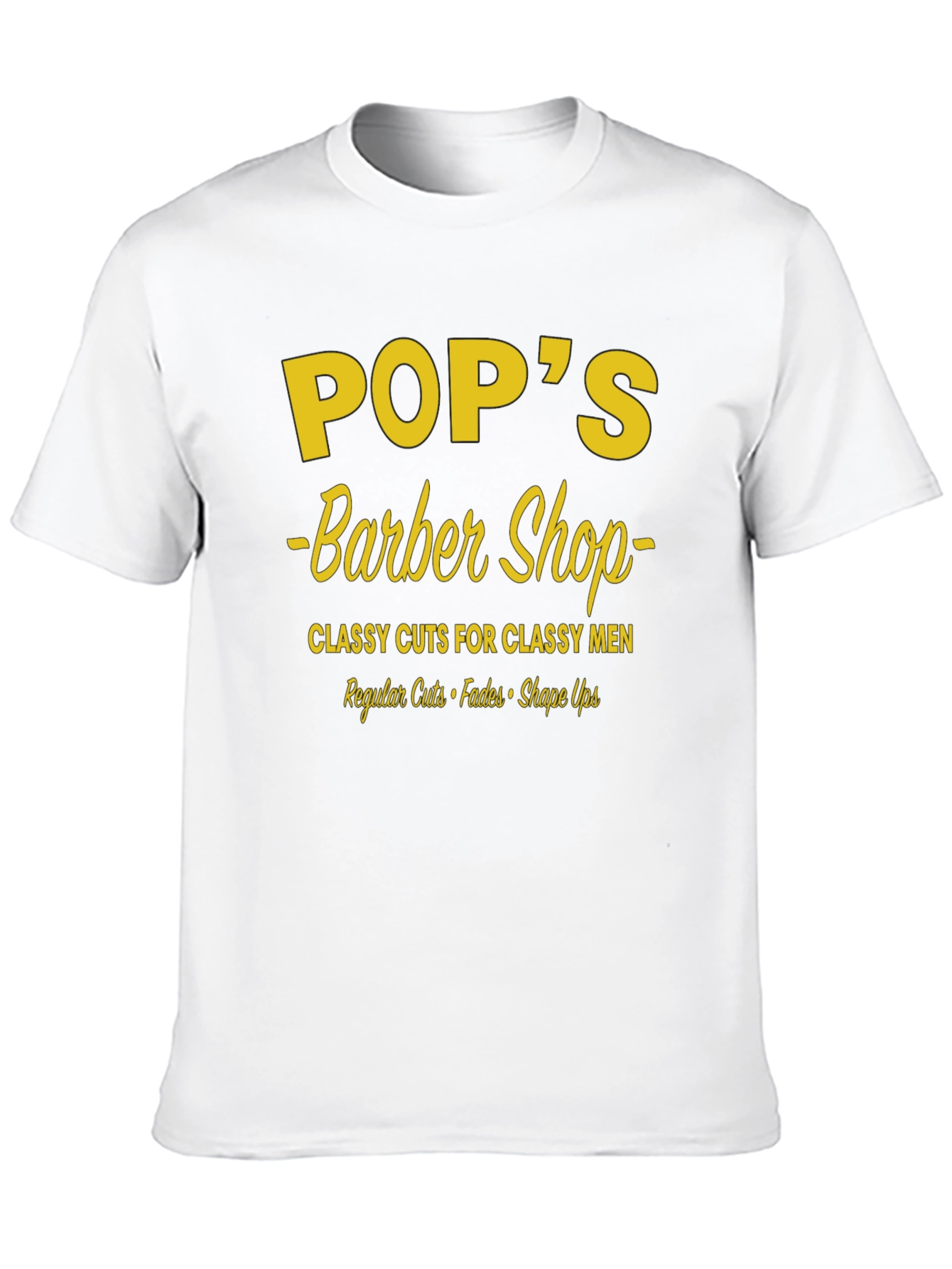 Black Pop's Barber Shop T-Shirt - Classy Men's Cuts view 10
