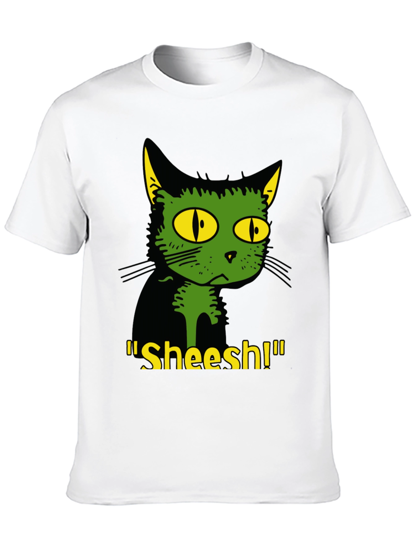 Black Sheesh Cat Graphic T-Shirt - Unique Design, Comfortable Fit view 10