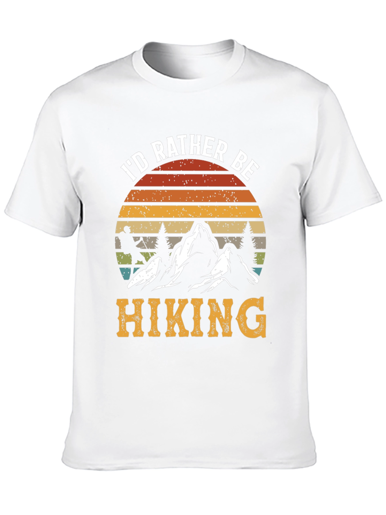 Black I'd Rather Be Hiking Graphic Tee - Outdoor Adventure Shirt view 10