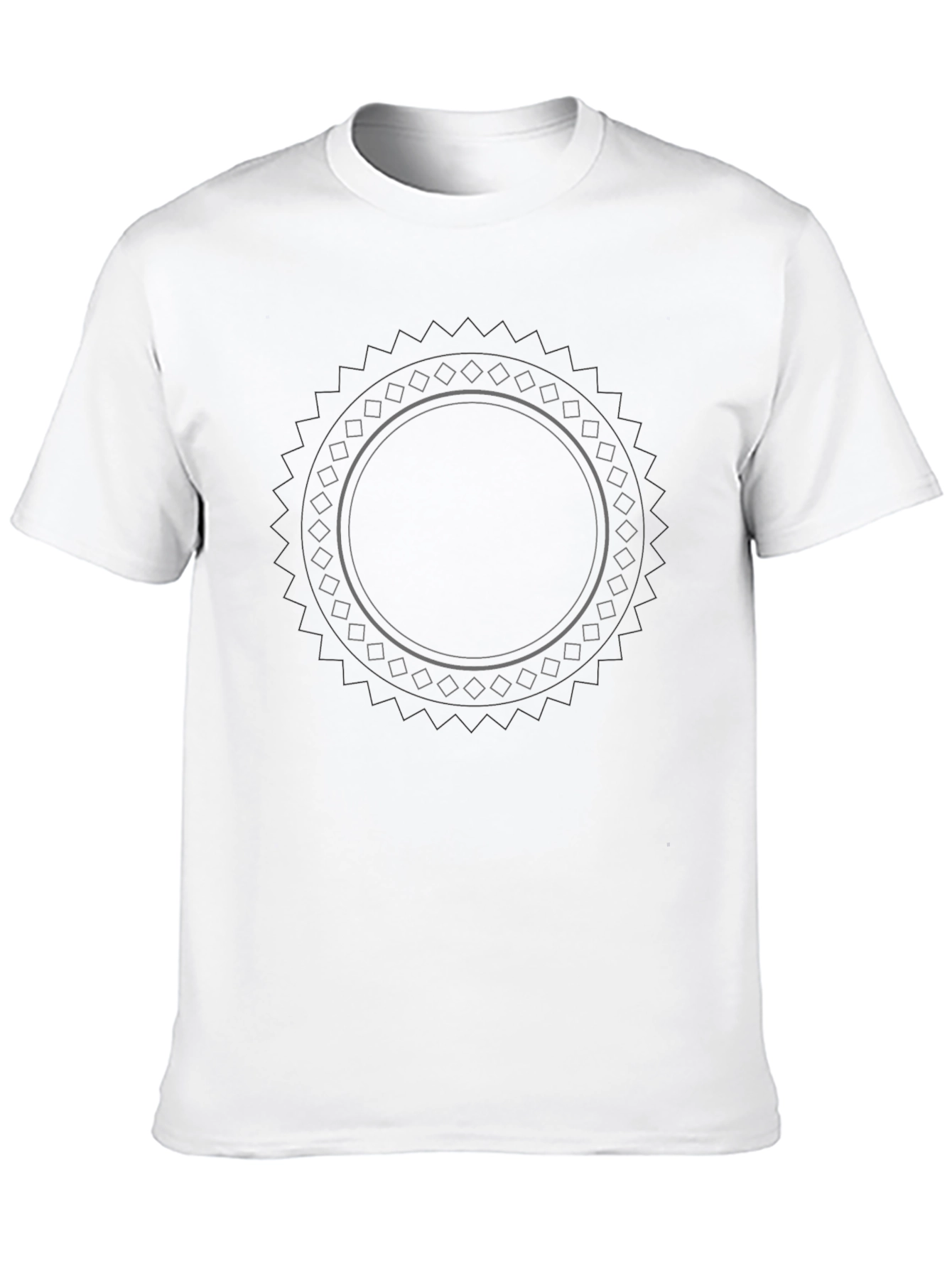 Black Men's Black Graphic Tee - Abstract Circle Design view 10