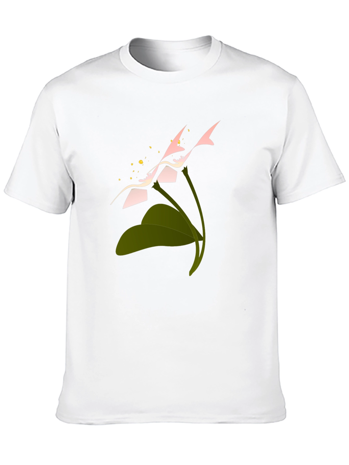 Black Stylish Black Tee with Floral Graphic view 10