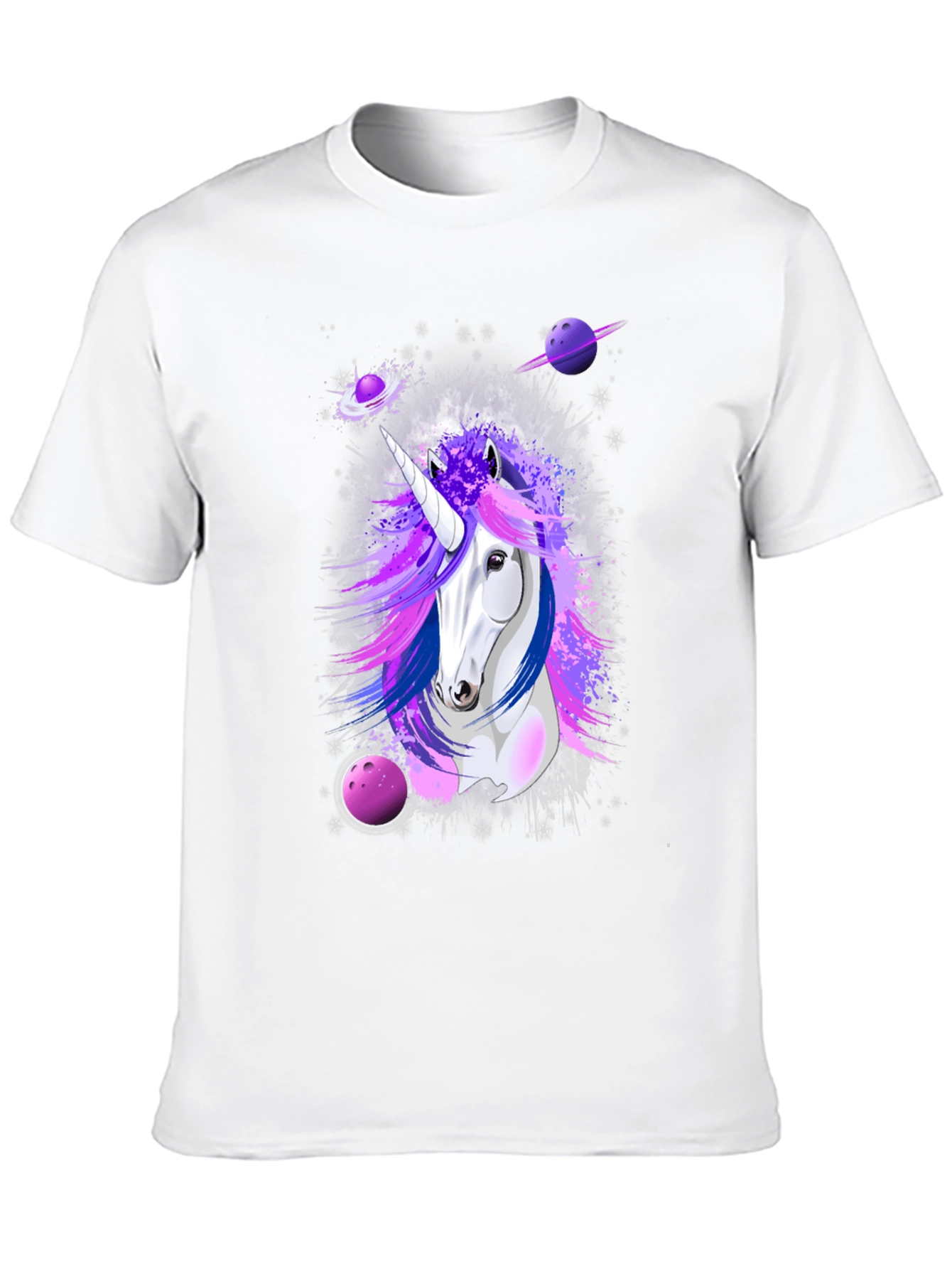 Black Unicorn Galaxy Graphic Print Tee view 10