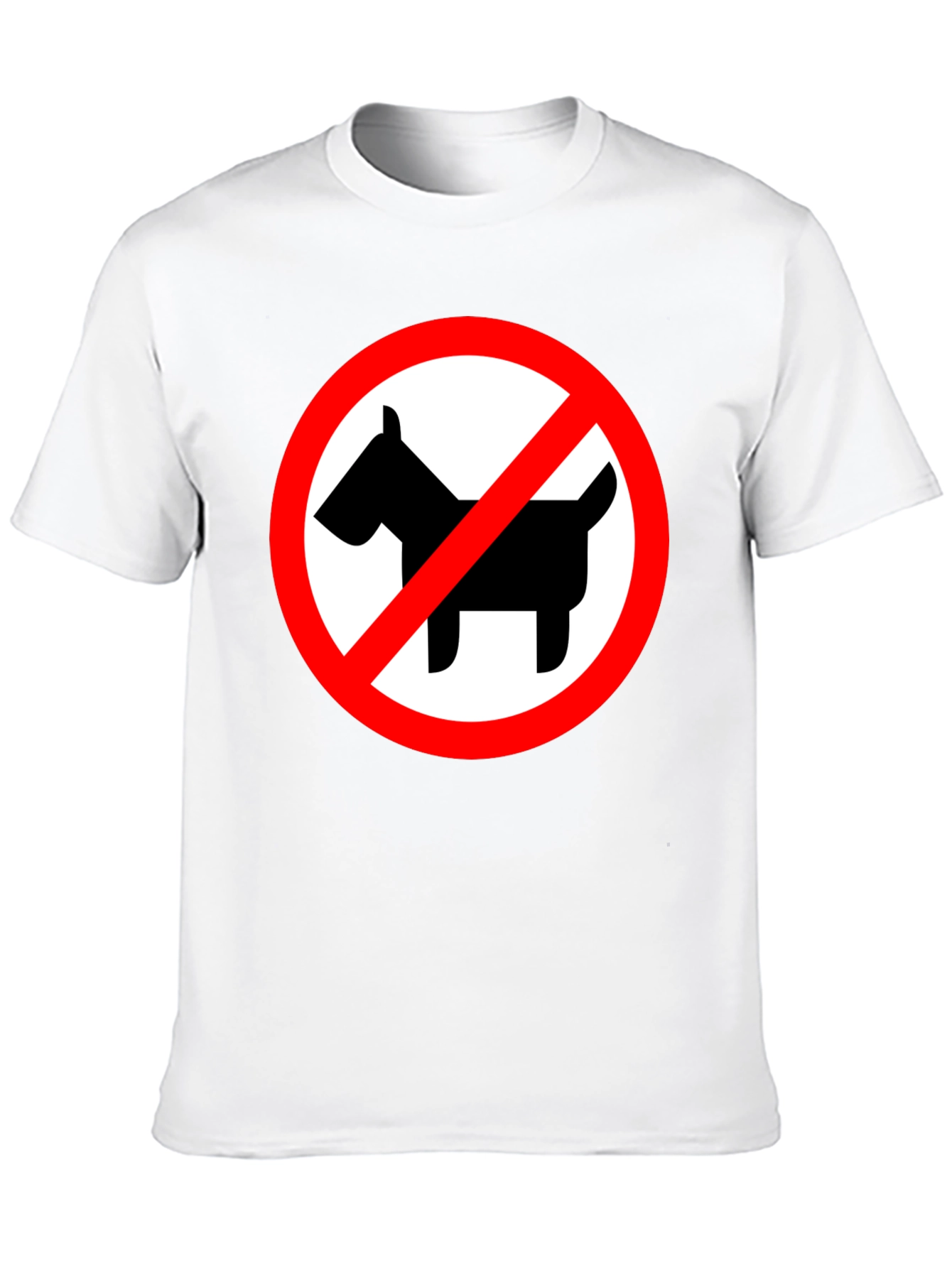 Black No Dogs Allowed Black Crew Neck T-Shirt view 10