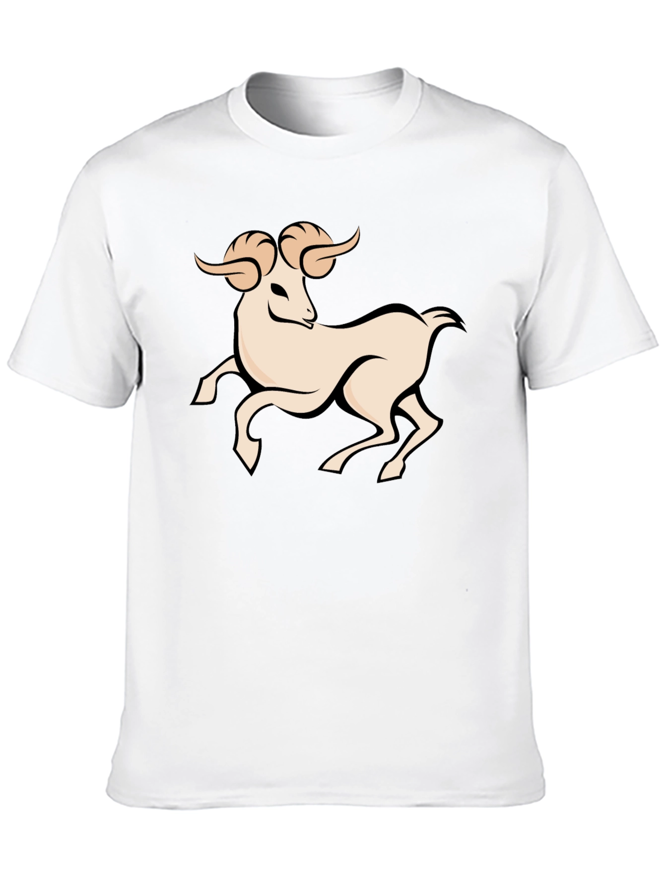 Black Black Graphic Tee - Aries Zodiac Ram Design view 10