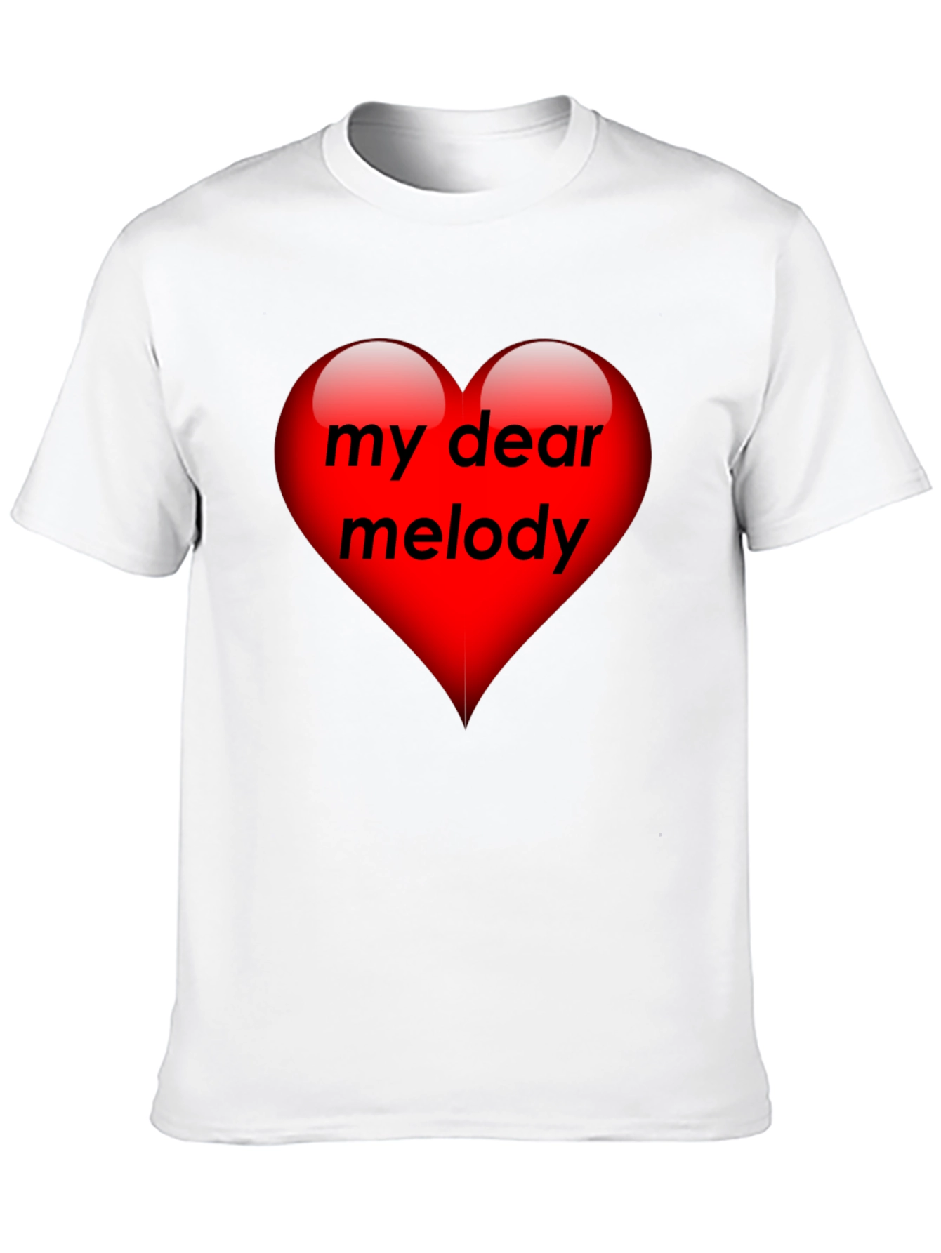 Black My Dear Melody Heart Graphic T-Shirt view 10